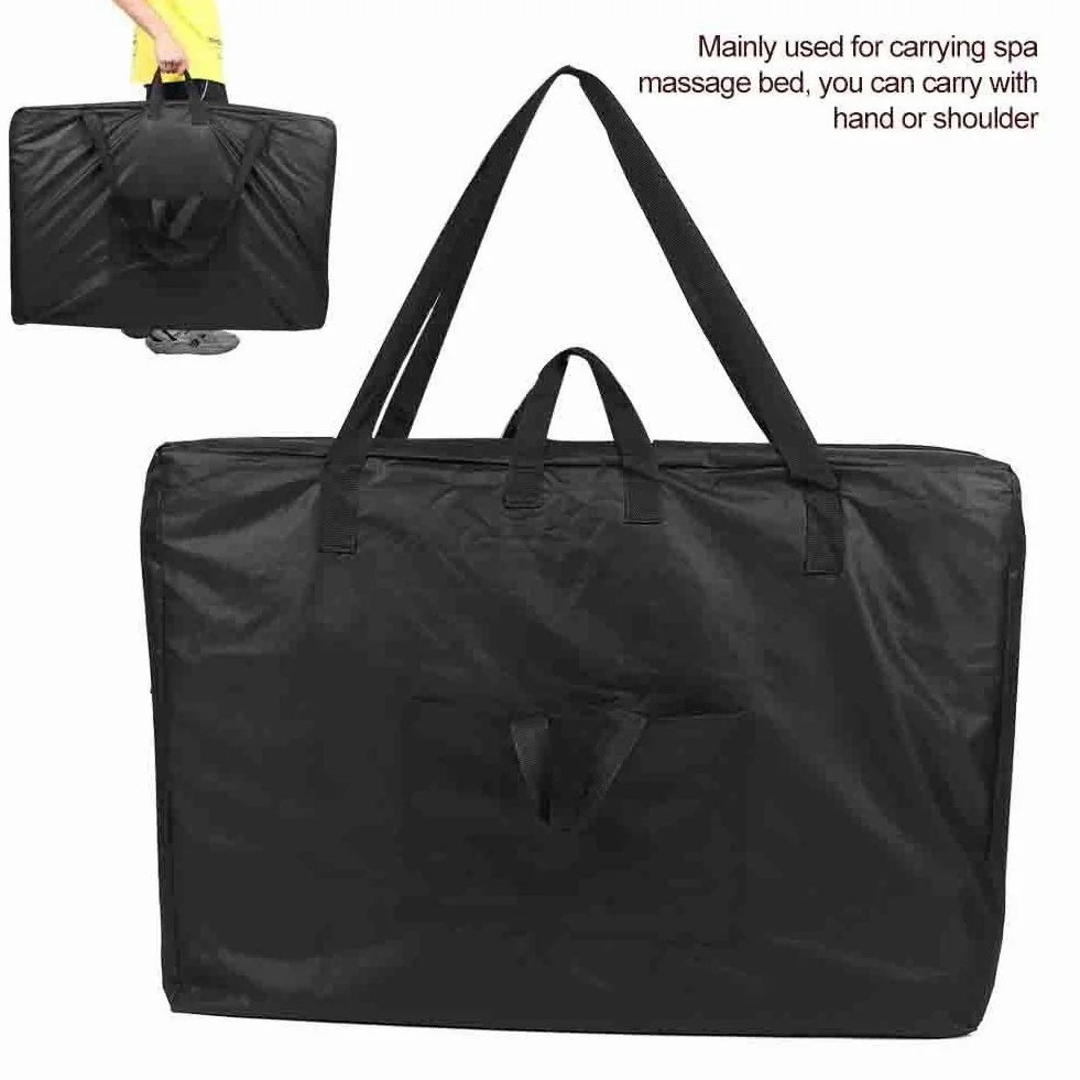 Borsa portaoggetti per lettino da massaggio di grande capacità, Borsa per lettino da massaggio professionale, Borsa a tracolla portatile in tela per lettino da spa
