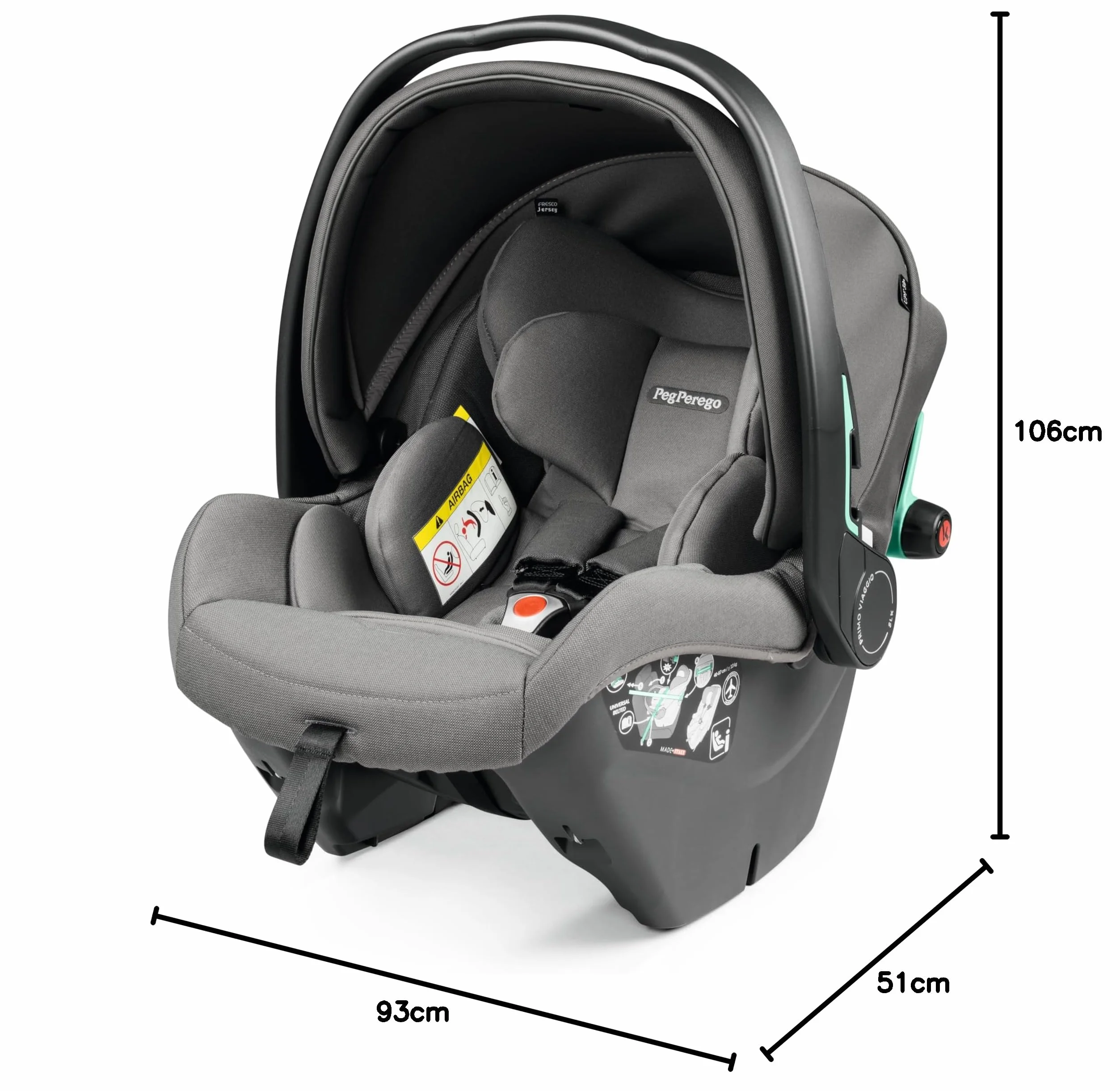 PEG Book Modular Passeggino Trio Neonati 0-4 Anni, Reversibile, Navicella, Seggiolino Auto i-Size, Mercury