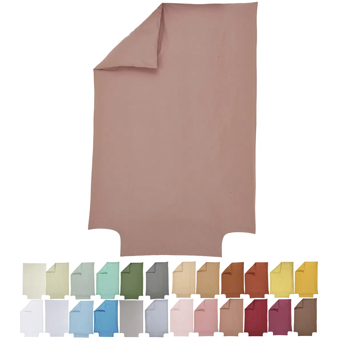 P'tit Basile - Copripiumino per bambini 100 x 135 cm o 100 x 140 cm - 100% cotone biologico - Rosa Antico - Certificato senza sostanze chimiche o nocive - Lettino culla 60x120 70x140