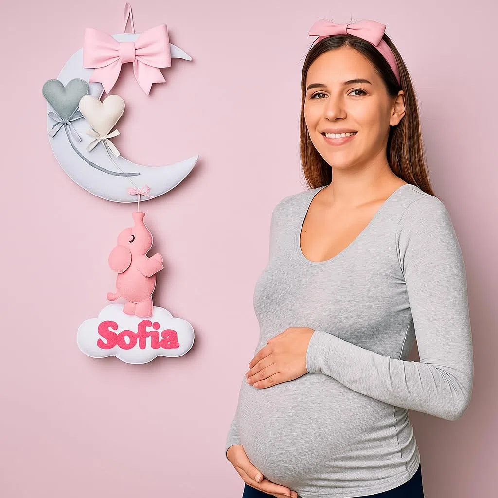 Fiocchi Nascita Bambina e Bambino con Nome Personalizzato - Fiocco Nascita Bimbo da Esterno o Interno - Fiocco Nascita Bimba Personalizzato