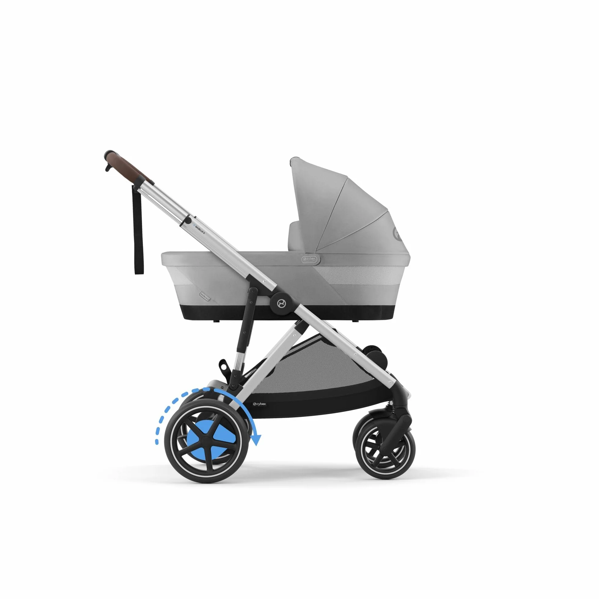 CYBEX Passeggino Gold e-GAZELLE S, dalla nascita a 4 anni, 22 kg, sistema all-in-1 con azionamento elettrico, grigio pietra