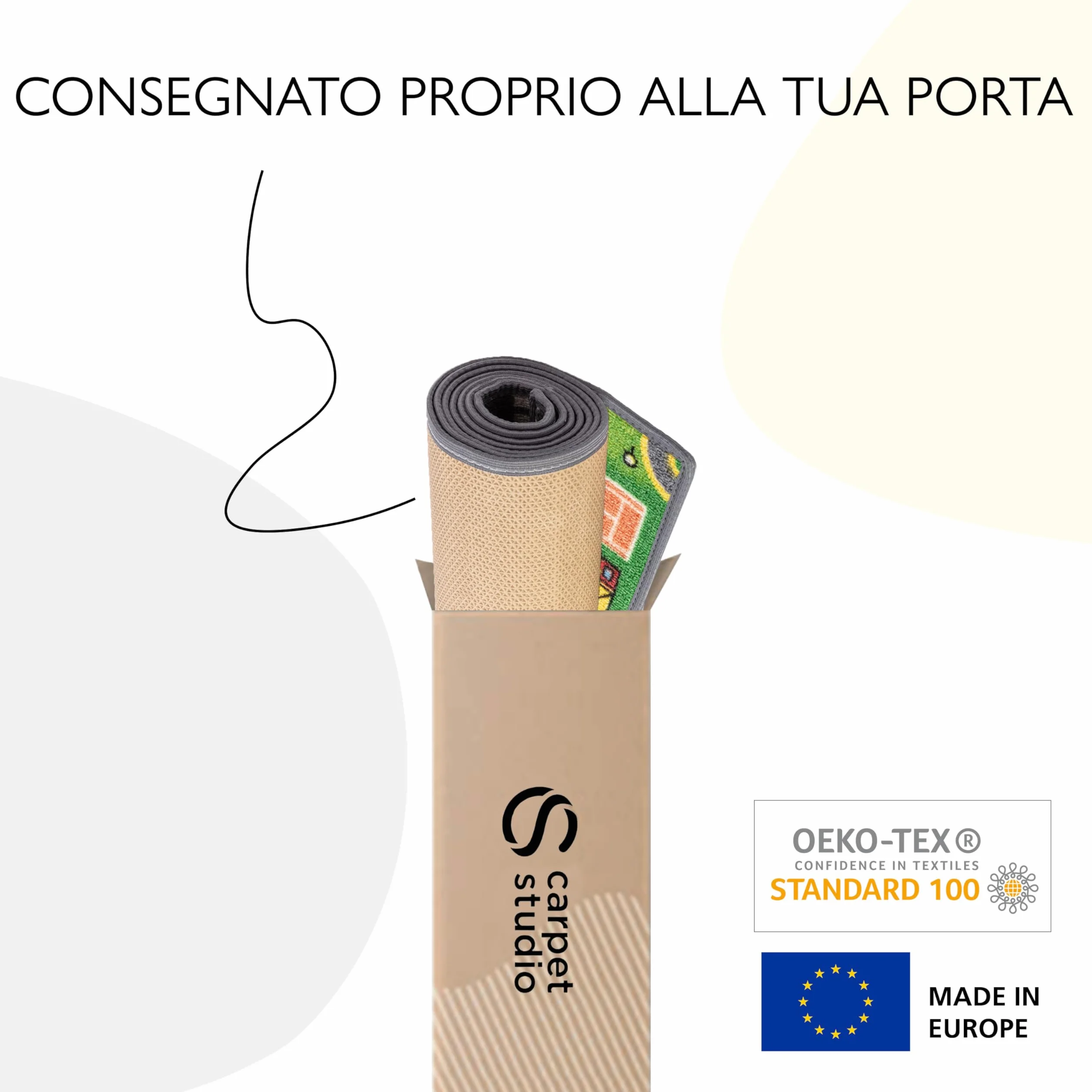 Carpet Studio Tappeto Bambini 140x200cm, Tappeto Gioco per Cameretta, Lavabile in Lavatrice, Facile da Pulire, Antiscivolo - Playcity