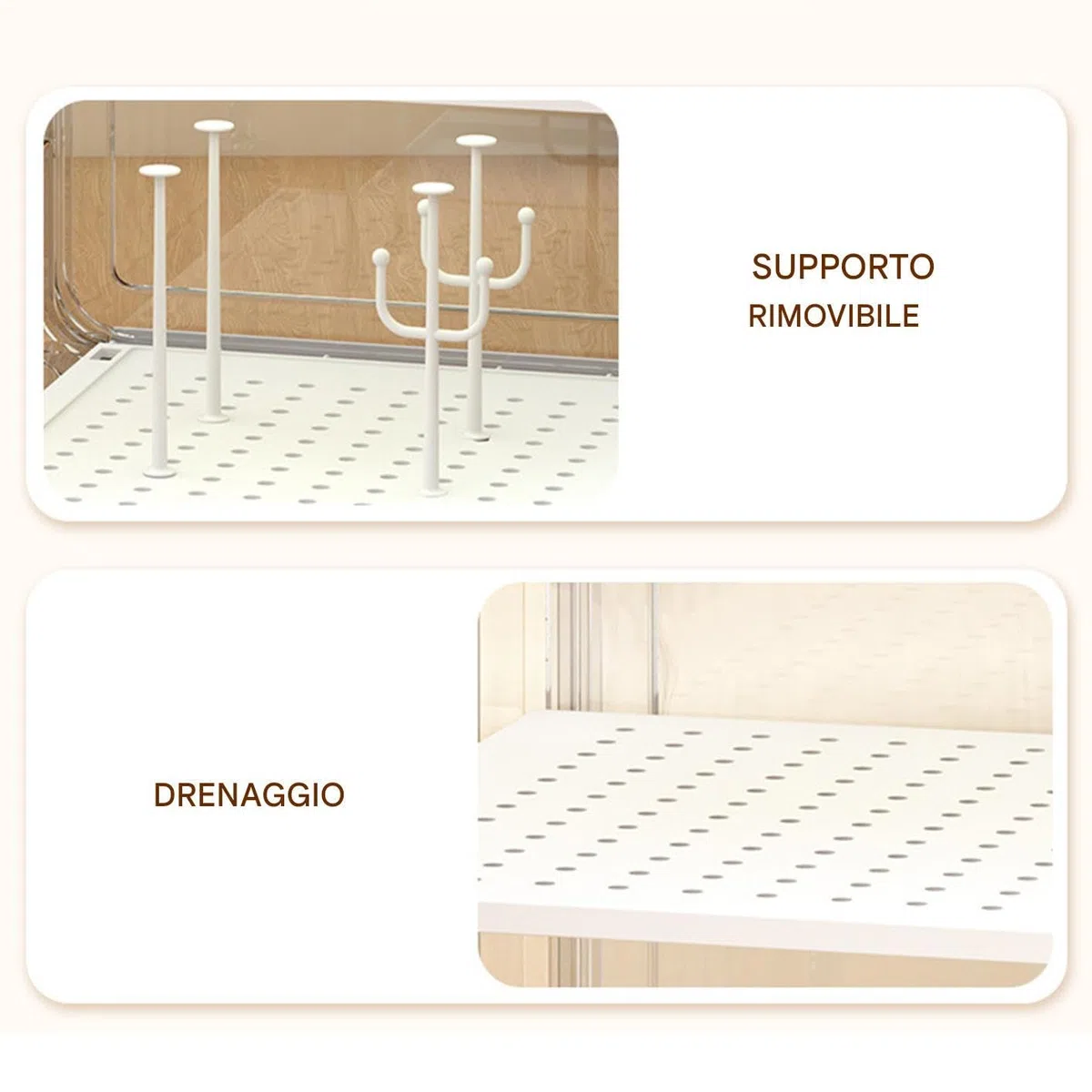 Organizzatore Verticale Per Biberon, Antipolvere, Igienico, Con Vassoio Di Drenaggio, 15,55x9,84x9,45 Pollici, Ideale Per, La Cameretta Dei Bambini, L'armadio E Le Stoviglie Bambini