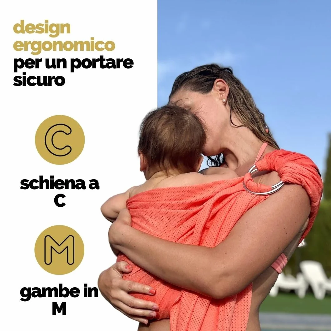 Amarsupiel | Bambino portatore d'acqua | Tracolla Baby Water | | ad asciugatura ultra rapida Marsupio ergonomico | Certificato | OEKOTEX Prodotto in Spagna.