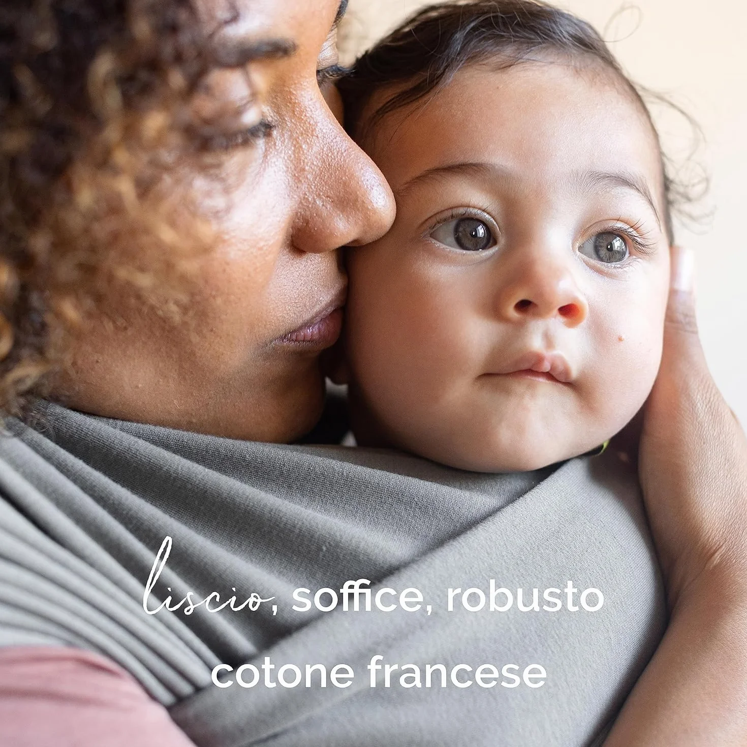 Boba Wrap - Fascia Elastica Porta Bebè Neonato, Portabimbo Facile da Indossare (Grey)