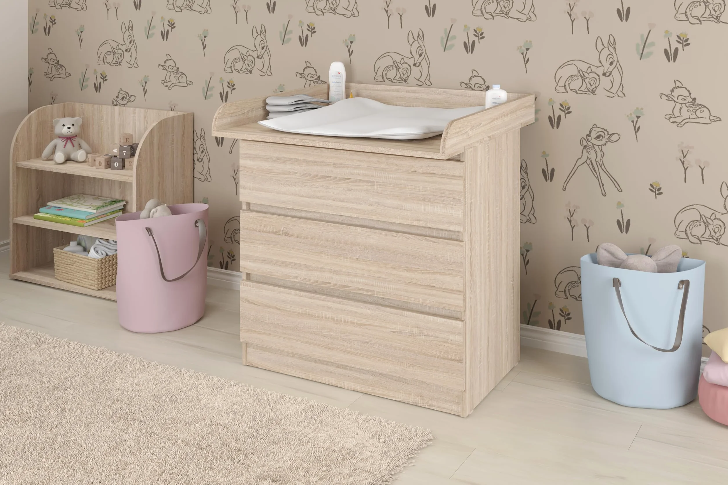 Shefa Kids Fasciatoio 800 do komody Ikea MALM HEMNES NORDLI Rovere
