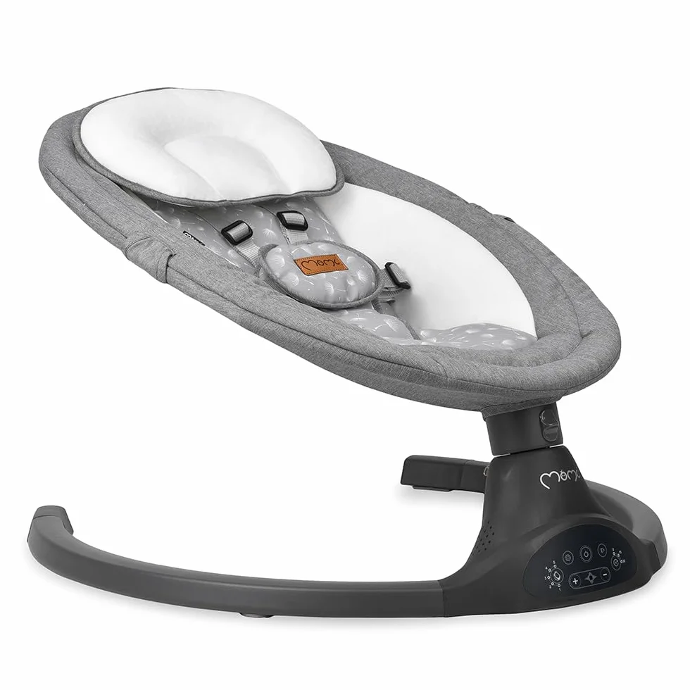 MoMi KENANI Sdraietta per bambini pieghevole 9 kg telecomando Bluetooth cintura sicurezza 5 punti