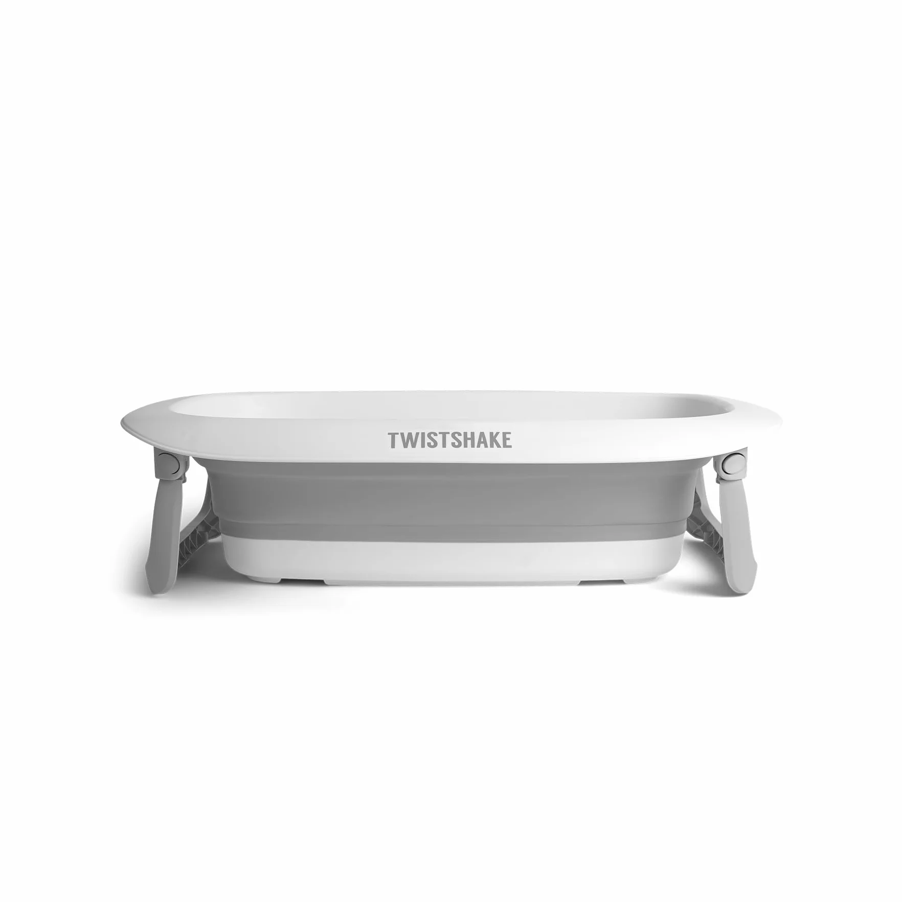 Twistshake Vaschetta Bagnetto Pieghevole Antiscivolo 30L | Design Ergonomico e Compatto | Vasca Portatile Neonati | Doccia Bimbi Sicura | Utilizzo da 0+ Mesi | Grigio Bianco