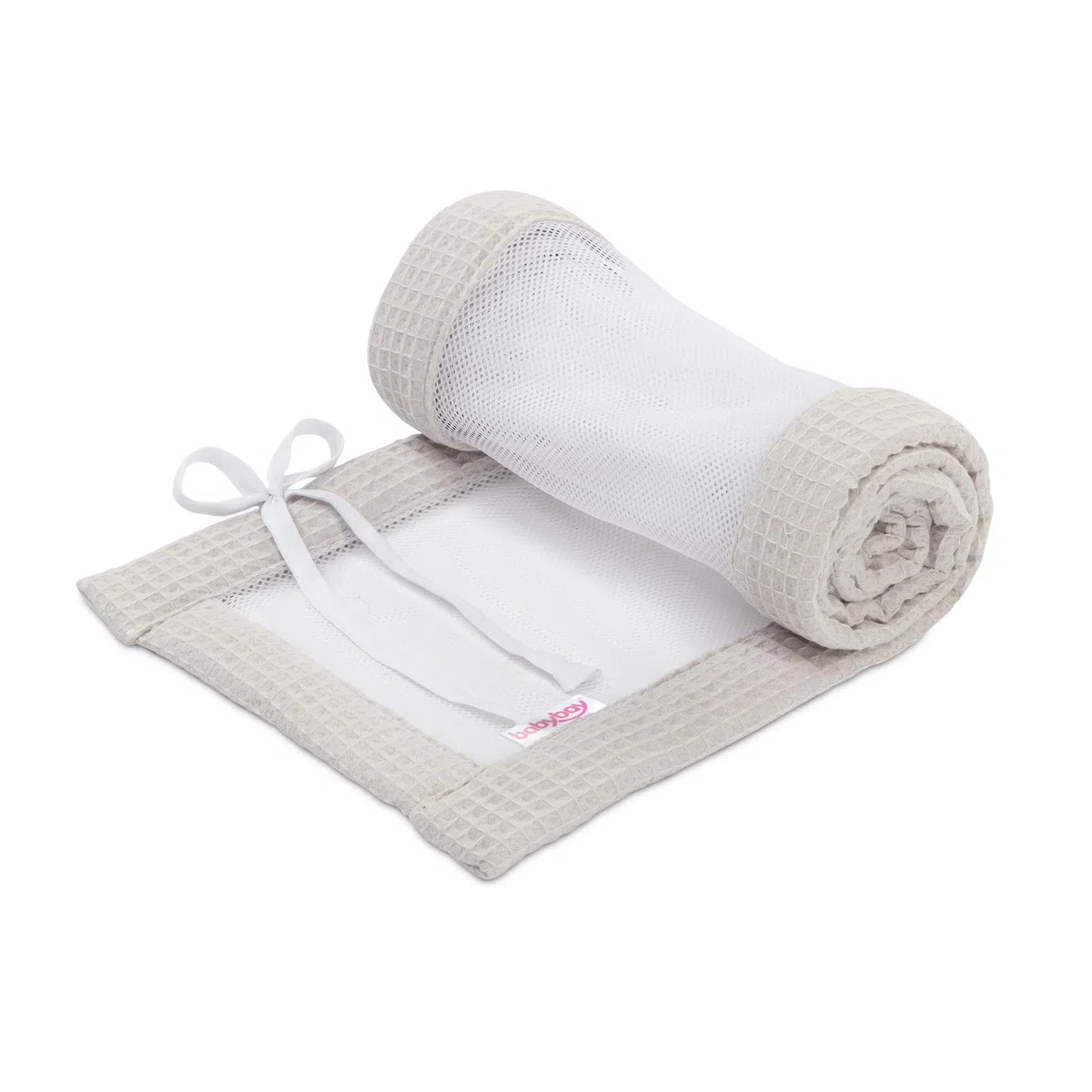 babybay Paracolpi in rete a nido d'ape, adatto per modello Maxi, Molle, Comfort e Comfort Plus, bianco