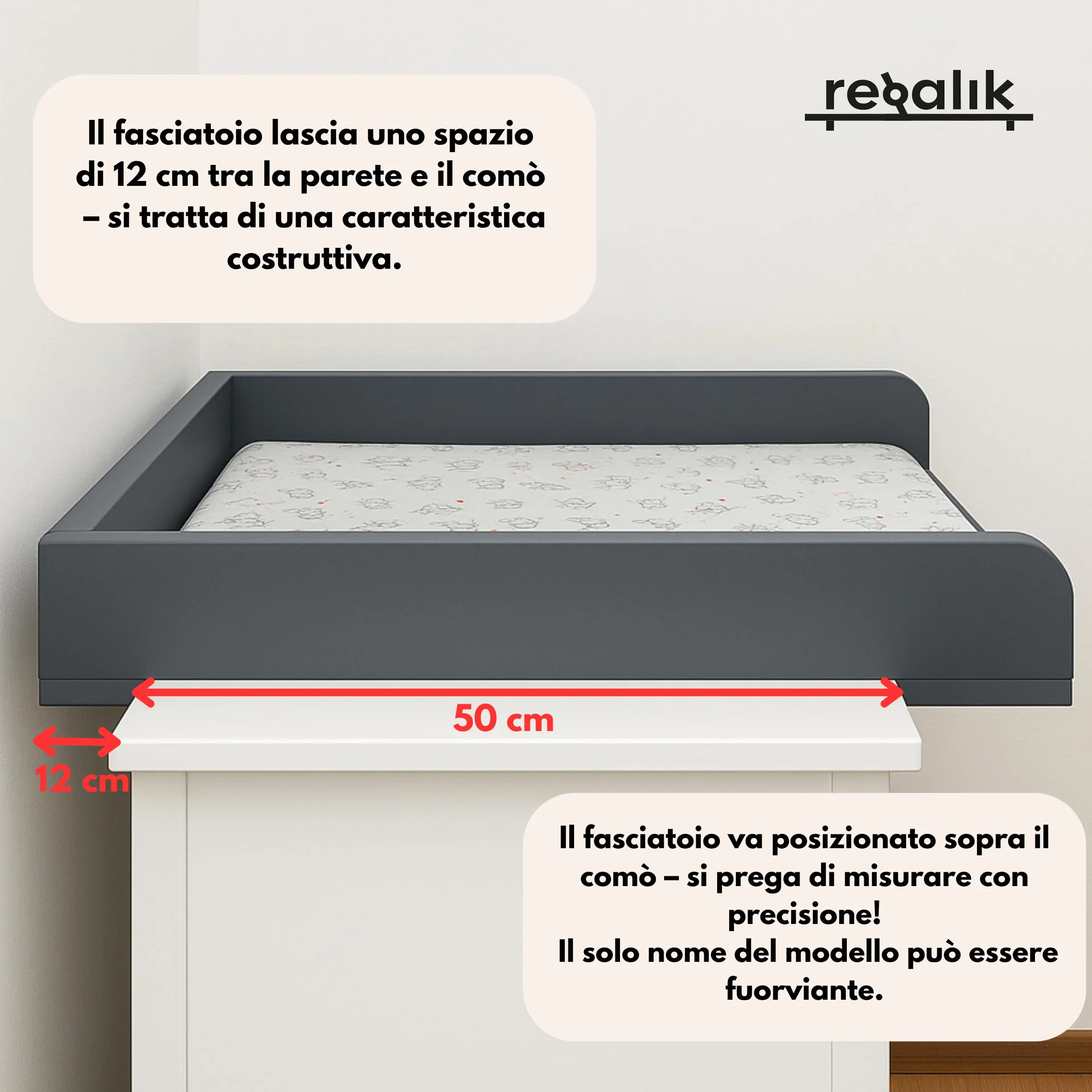IKEA Hemnes Fasciatoio 50 cm Verde 72 x 54 cm