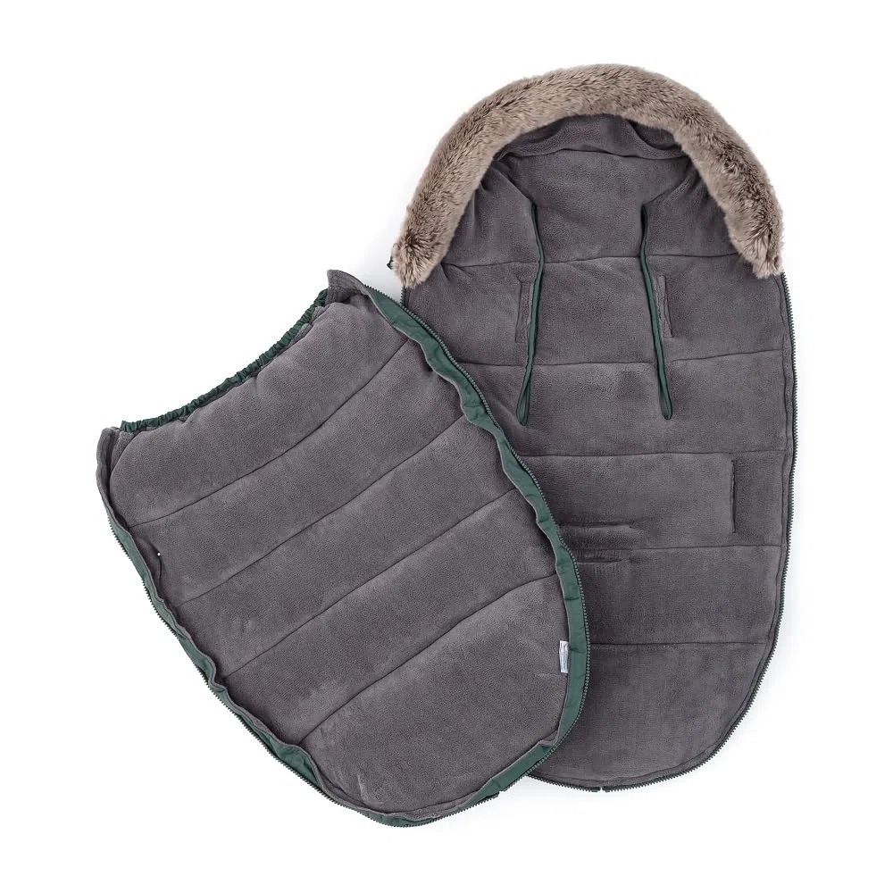 Petite&Mars COMFY - Sacco nanna 4 in 1 per passeggino, per passeggino, per passeggino, sacco nanna invernale, impermeabile, antivento, verde