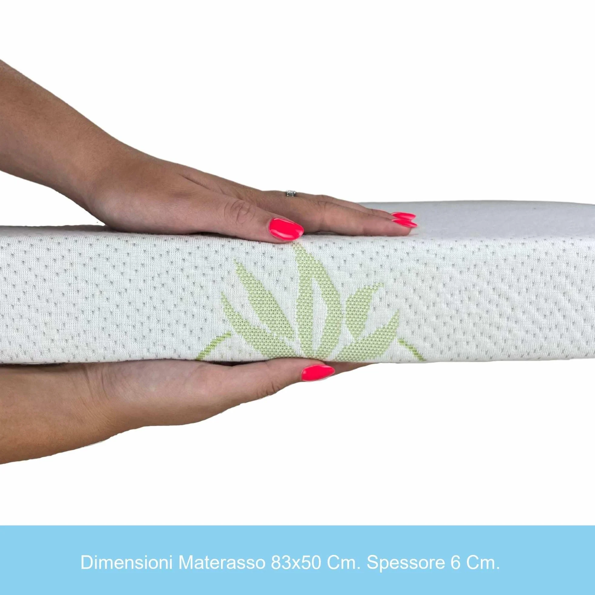 Babysanity Materasso Next To Me Aloe Sfoderabile Antisoffoco con Fori a Norma EN16890:2017 Chicco Lullago Kinderkraft Uno Jane Baby Side Cam Cullami Close To Me Brevi Nanna Oh Misure 83x50x6cm (Aloe)