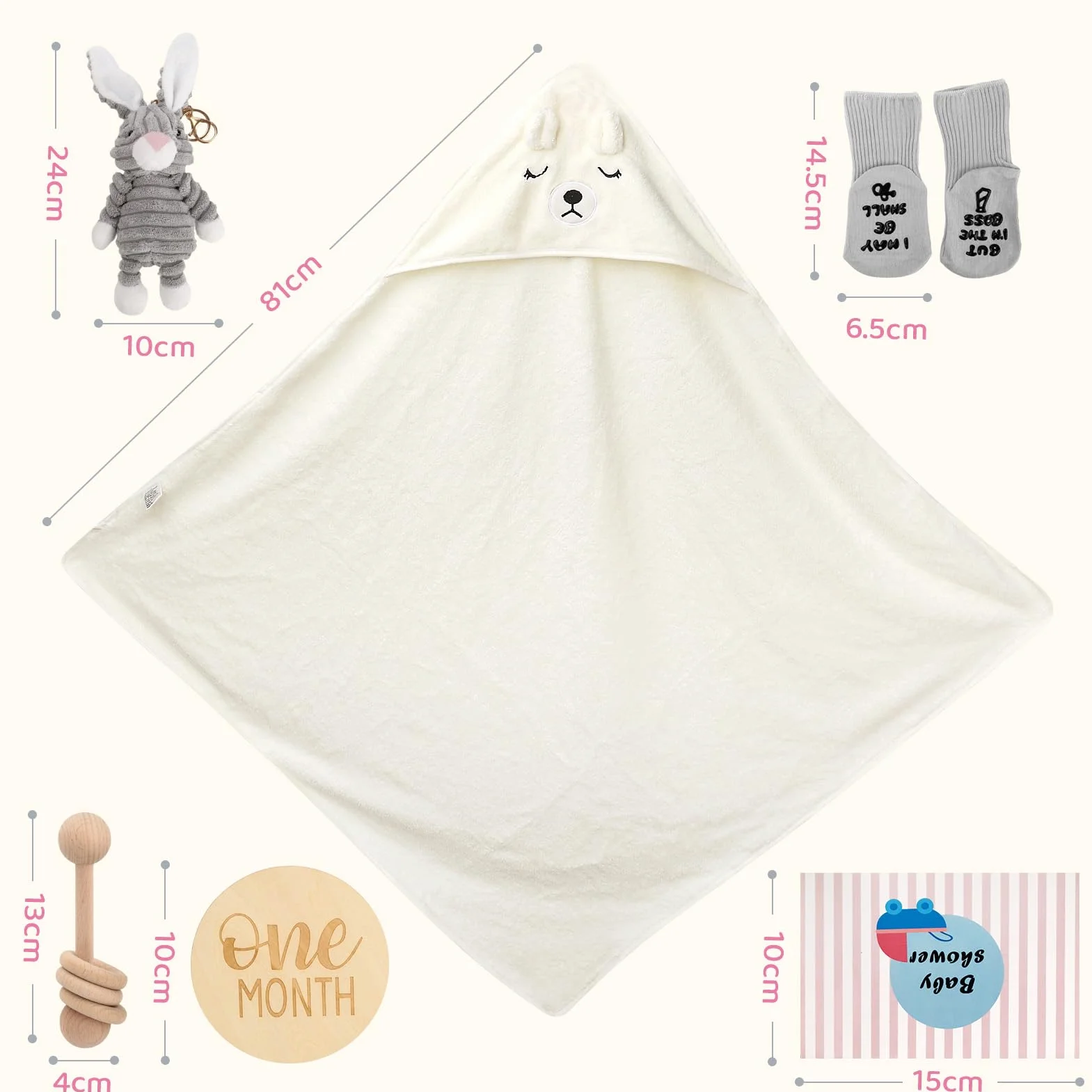 Confezione regalo per neonati personalizzata, Set di coperte, giocattoli, peluche, biglietti, calzini e scatole