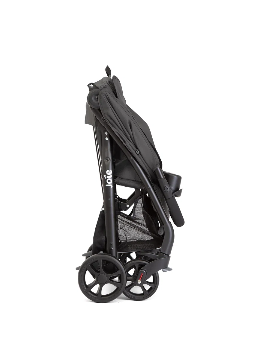 Joie muze™ lx passeggino, reclinazione completamente orizzontale, chiusura compatta, cintura a 5 punti, compatibile con sistema da viaggio – dalla nascita ai 3 anni (0–15 kg), Cobble Stone