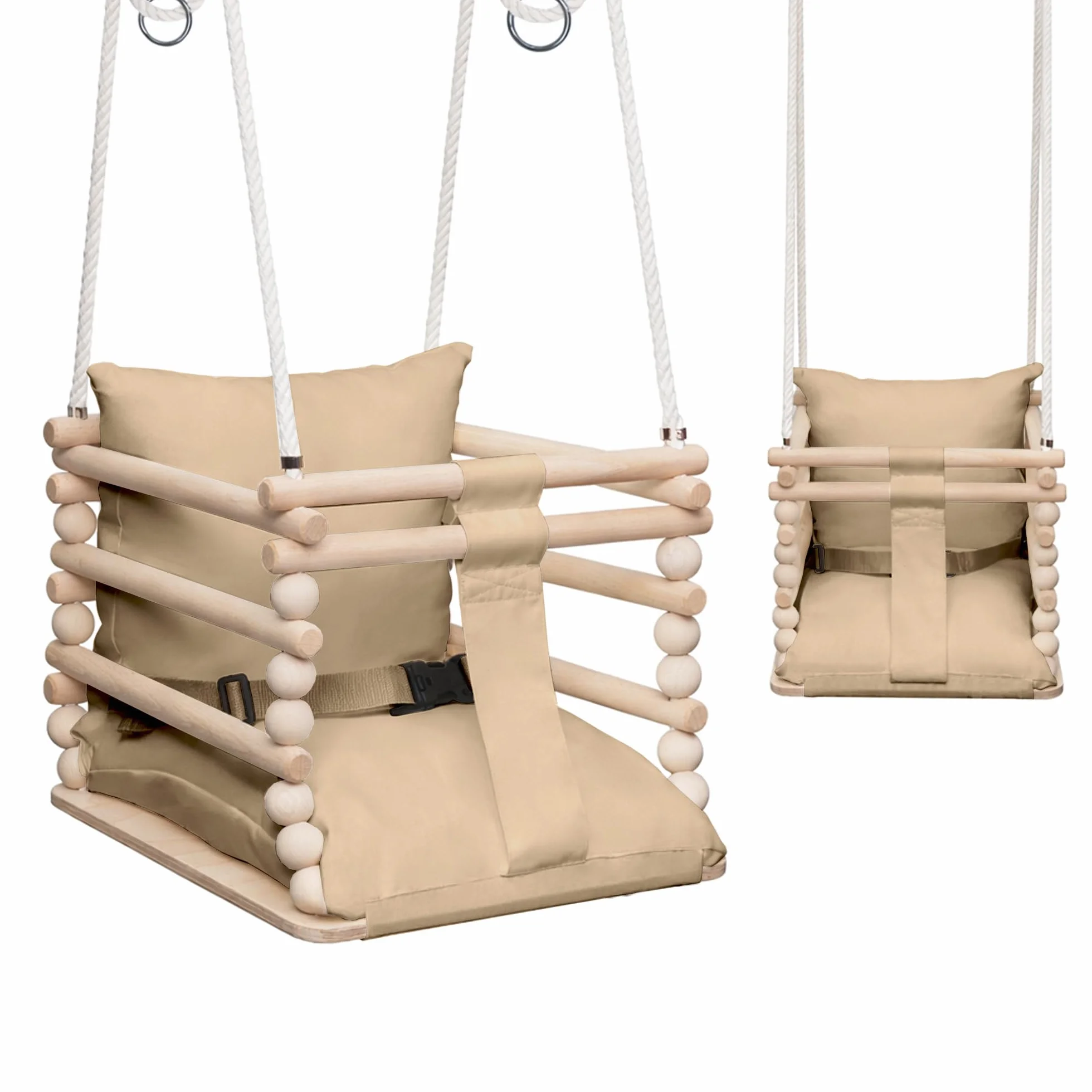 MAMOI Altalena 3 in 1 per neonati con imbracatura di sicurezza – altalena per bambini da 6 a 36 mesi, max. 20 kg, uso interno