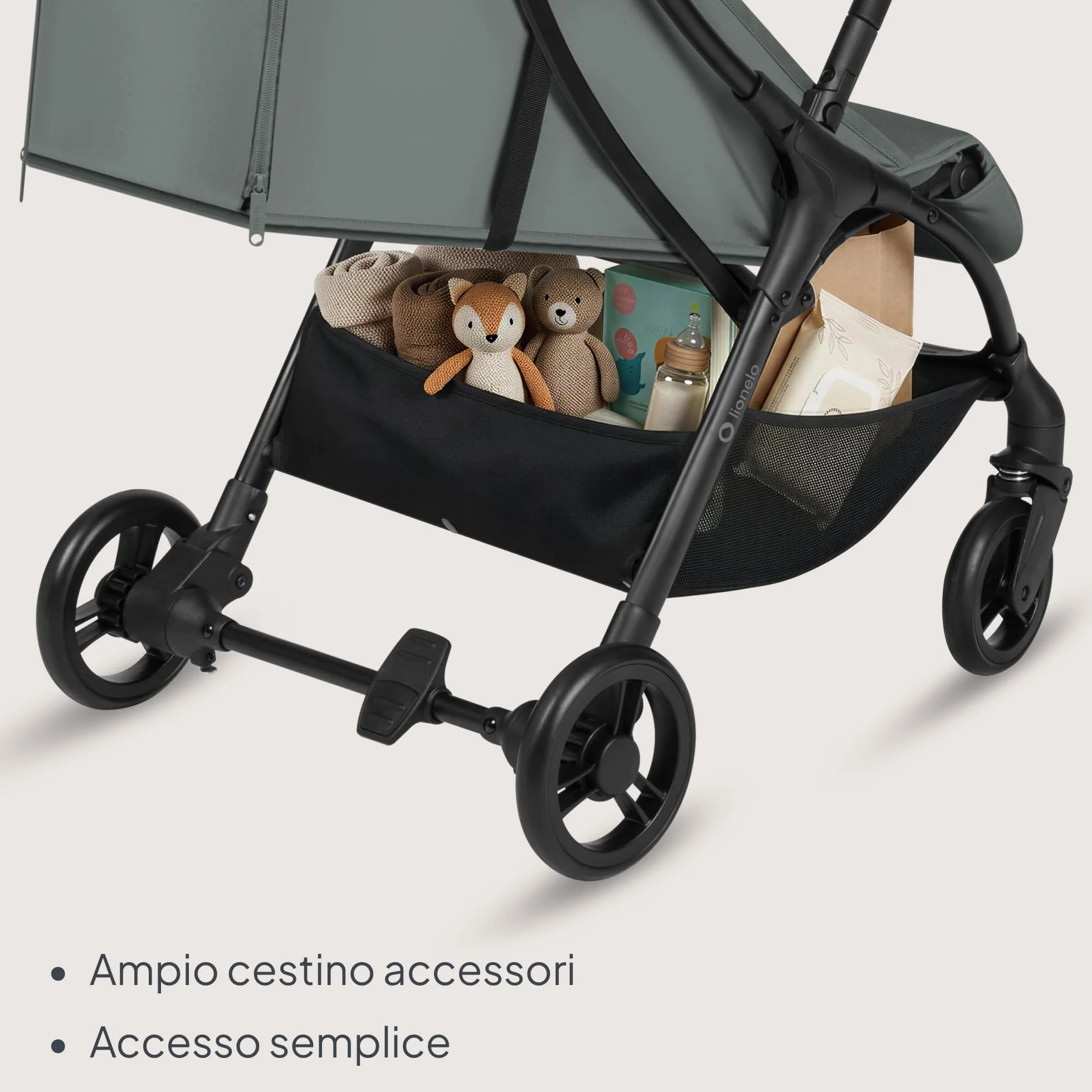 Lionelo AGIA Passeggino Compatto Leggero 22 kg 4 anni Pieghevole