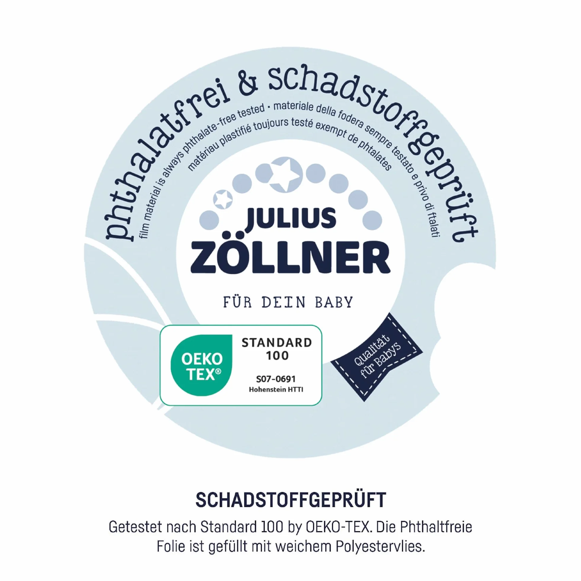 Julius Zöllner, Materassino per fasciatoio Softy, Grigio (braun/weiß/grau)