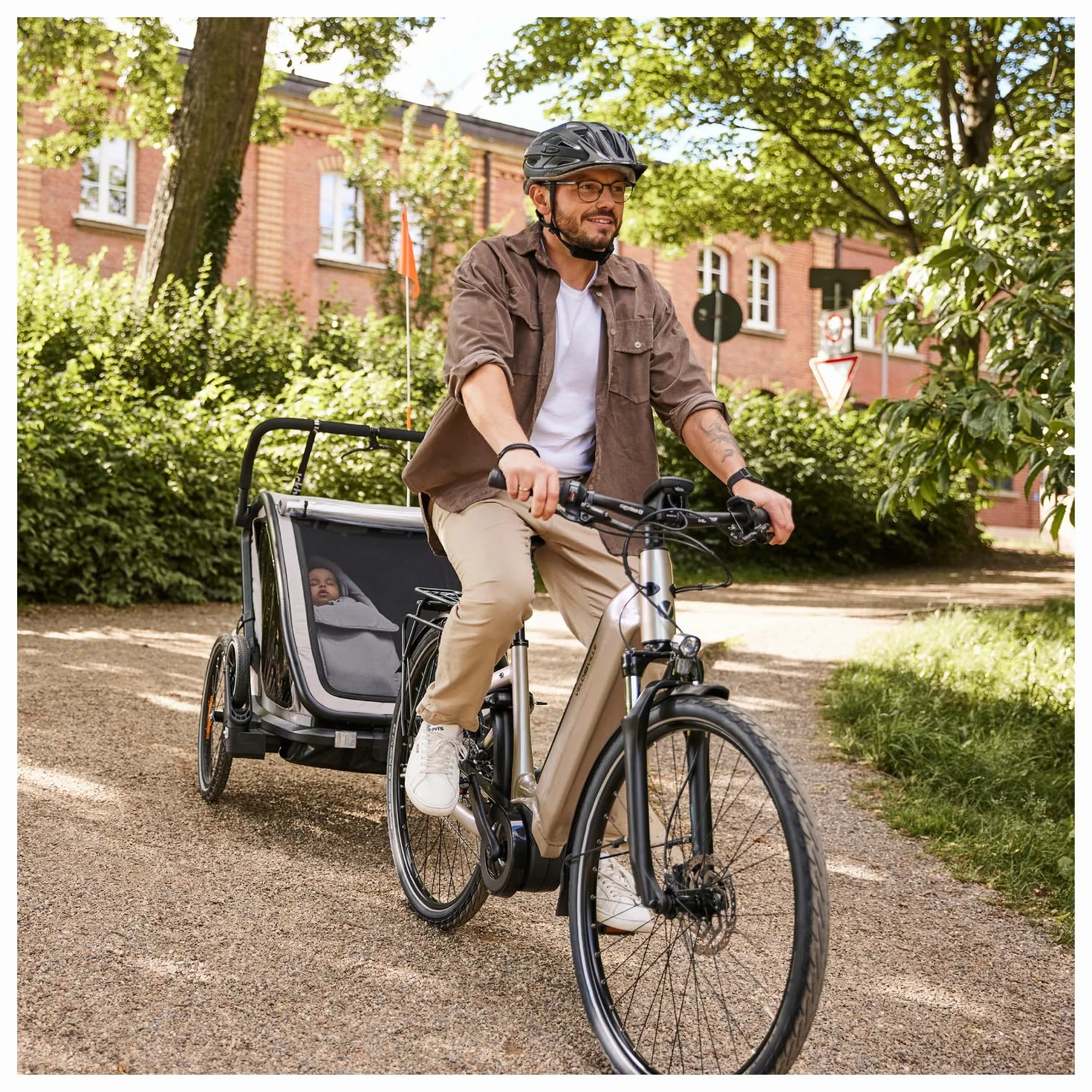 Hauck Bike N Walk Duo 3in1 Rimorchio Bici Bambini 2 Posti 22 kg 120 cm Light Grey
