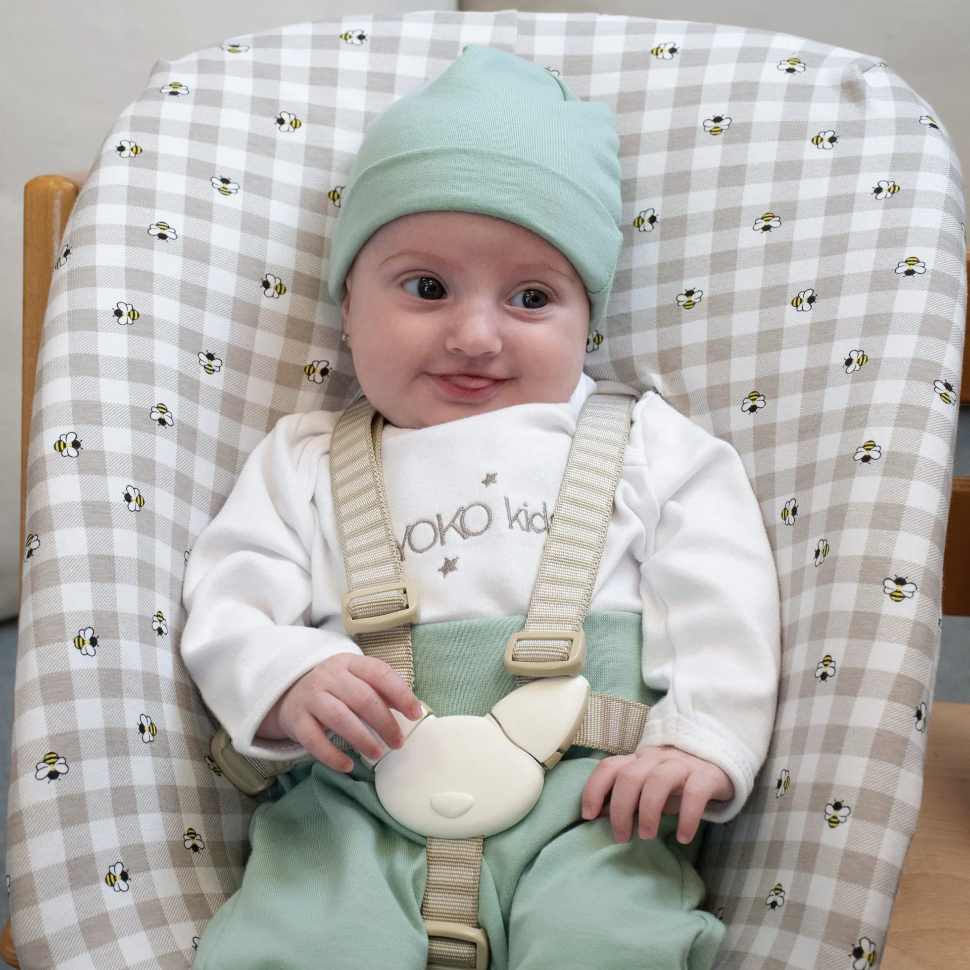 JYOKO KIDS Fodera in Cotone Compatibile con Stokke NewBorn (PICNIC VICHY)