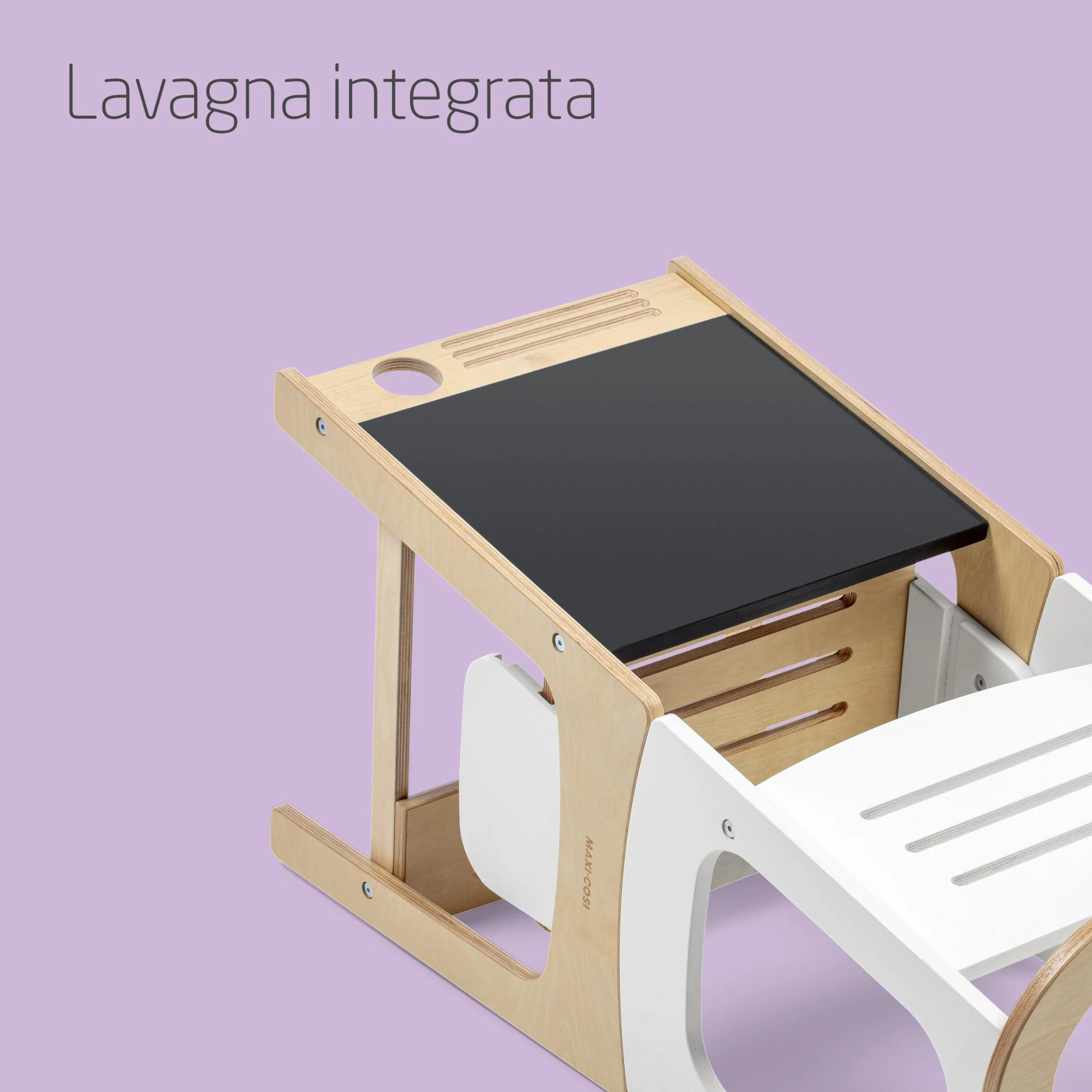 Maxi-Cosi Toucan Torre Montessoriana Bambini in Legno Regolabile in Altezza Convertibile Tavolo Sedia Portata 150kg FSC 100% Natural Wood