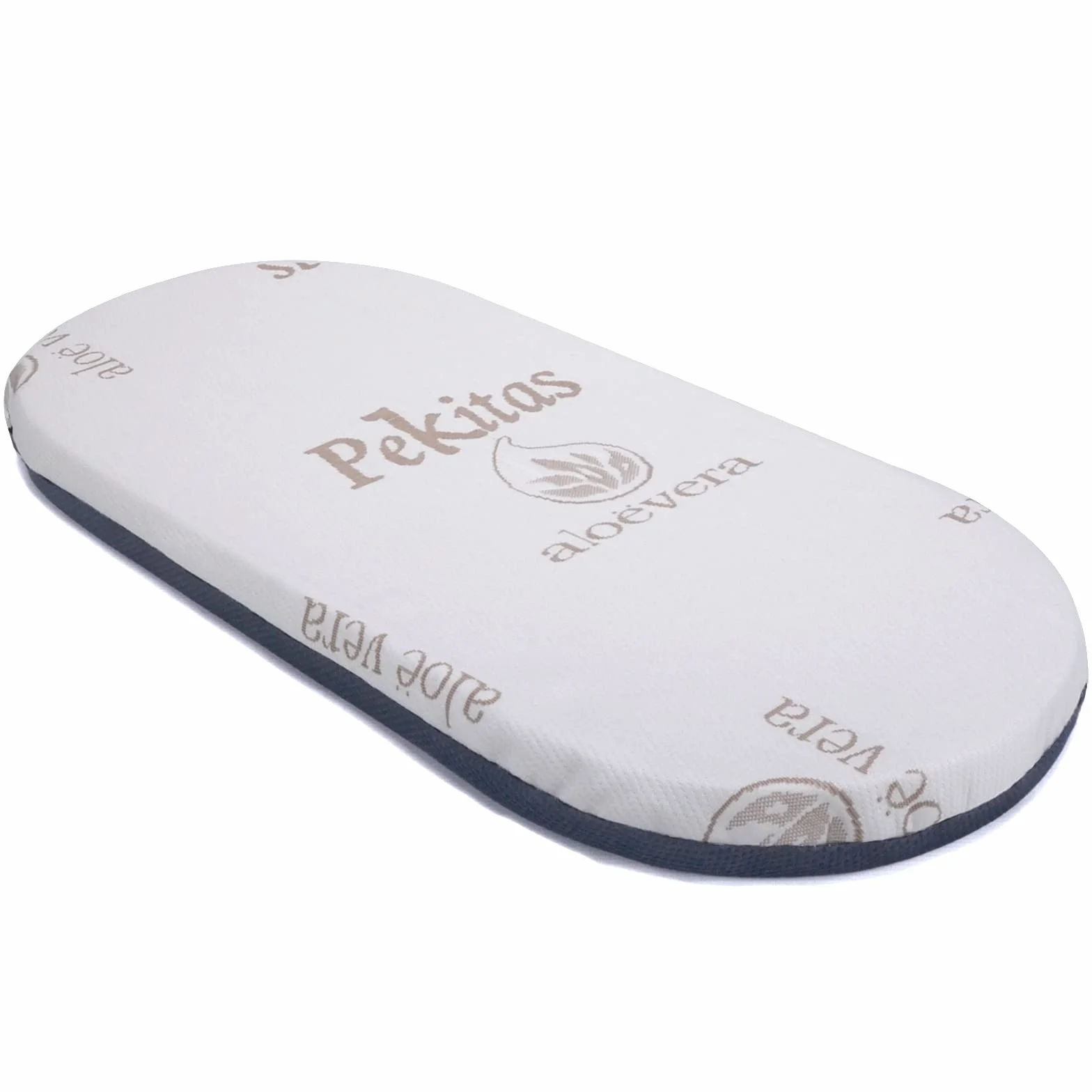 PEKITAS Materasso ovale universale 75 x 33 cm Navicella passeggino Moises altezza 5 cm doppio lato traspirante fodera lavabile