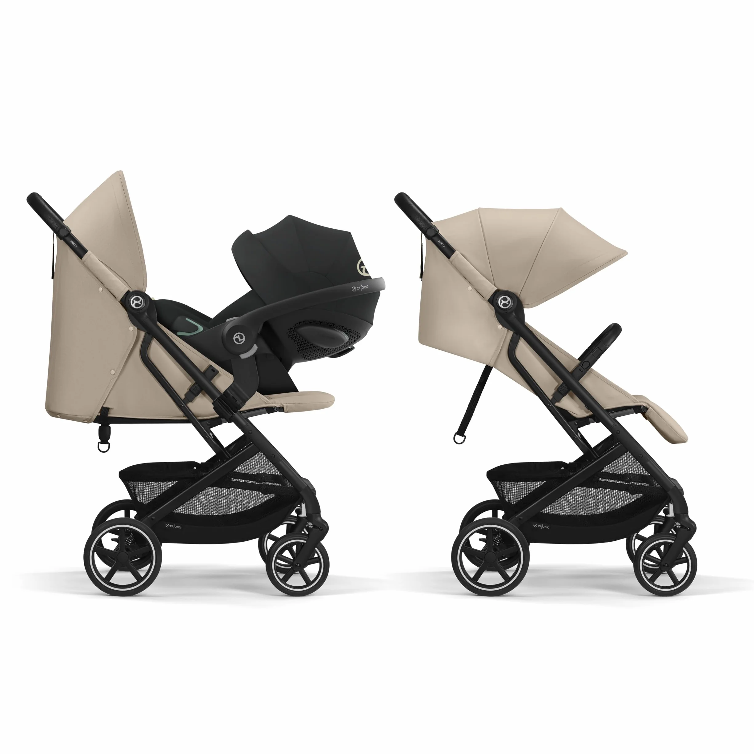 CYBEX Gold Passeggino Beezy con Cintura One-Pull, Compatto e Ergonomico, Almond Beige