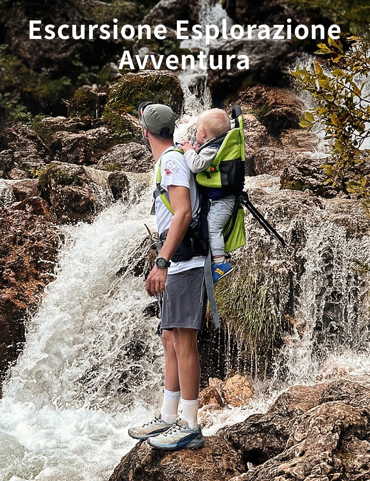 besrey Zaino Porta Bambino Trekking Zaino Porta Bambino Montagna (Verde Chiaro)