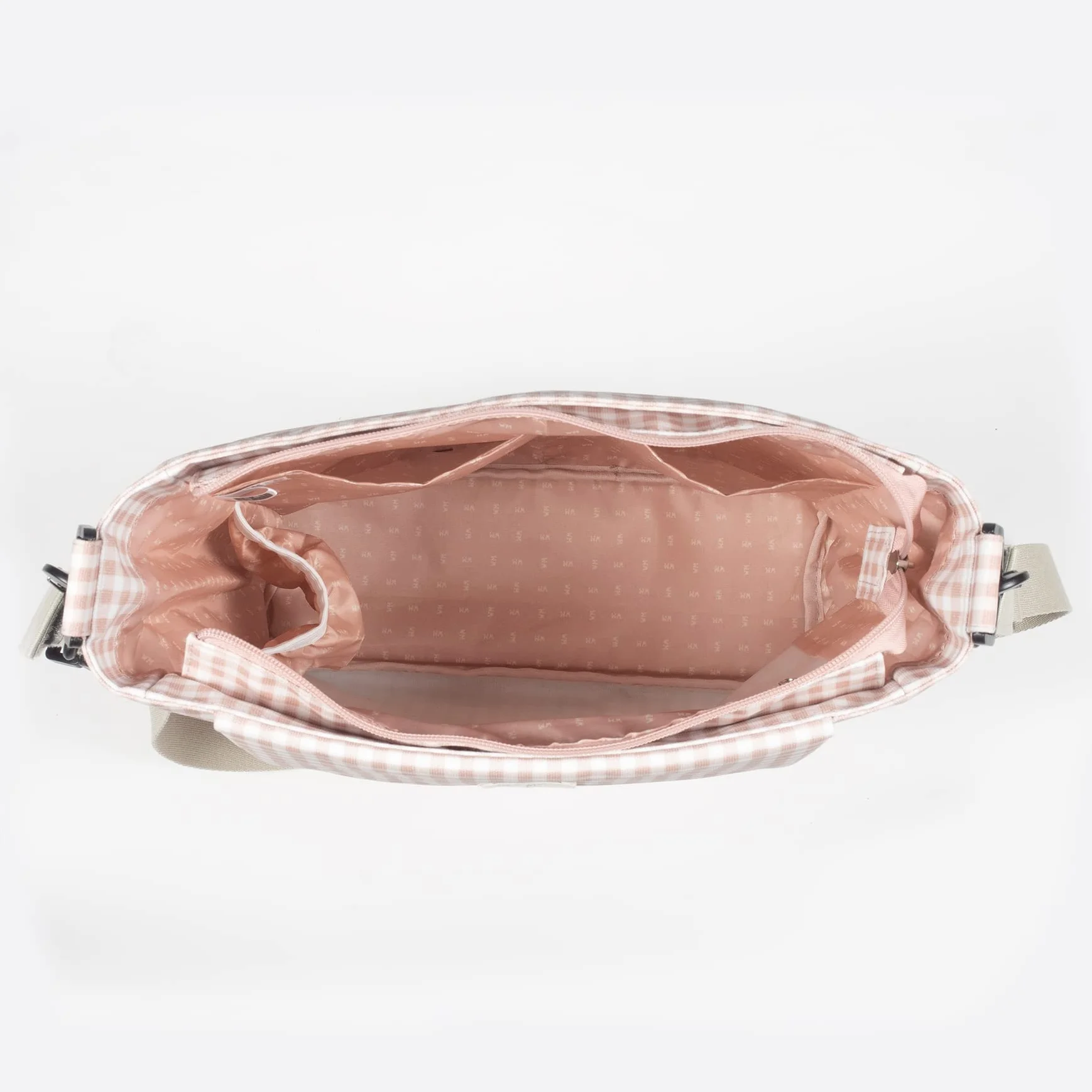 Borsa fasciatoio Walking Mum I Love Vichy rosa 42 x 36 x 13 cm