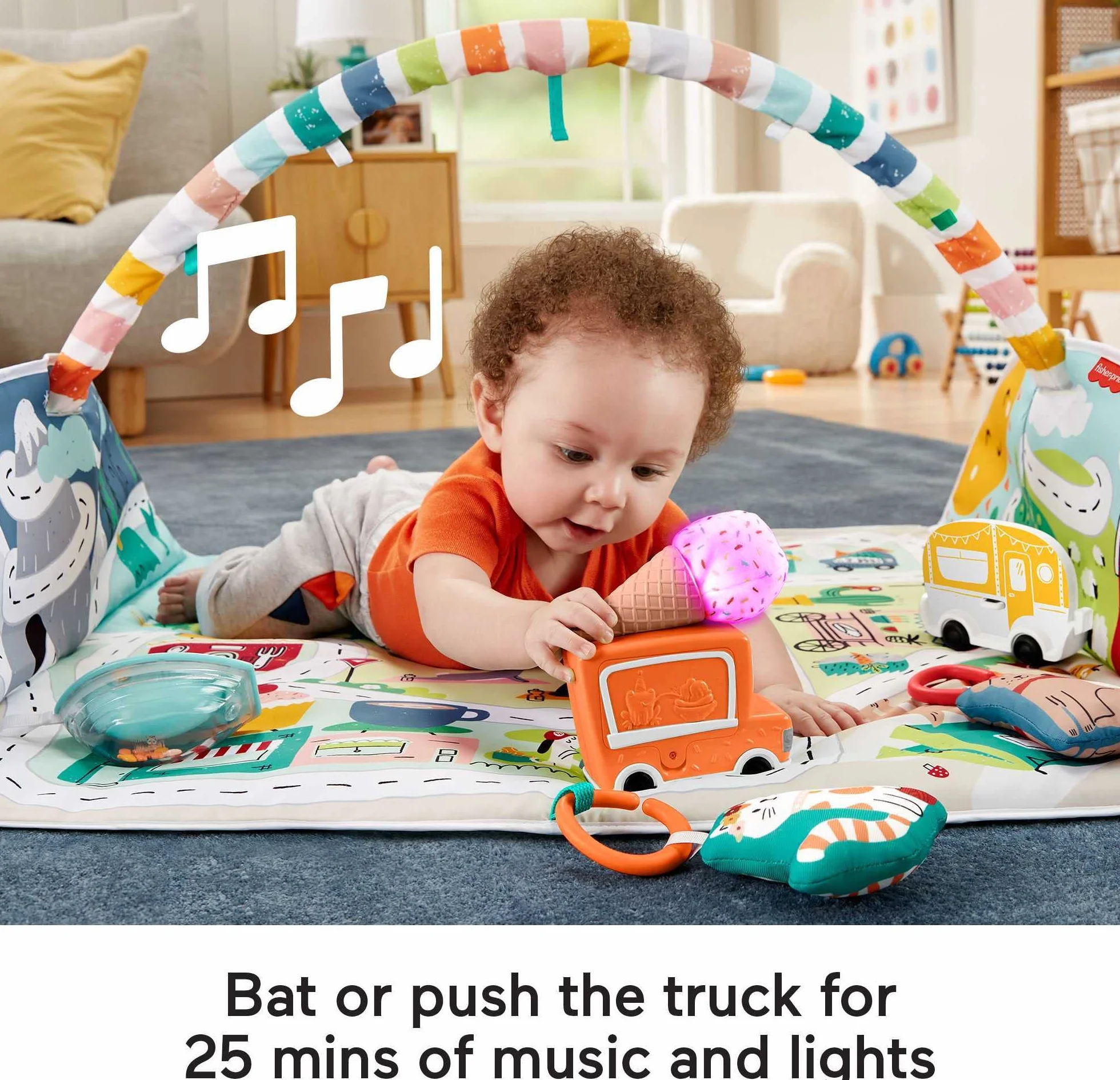 Fisher-Price Palestrina Gigante della Città 2 in 1 con Musica Luci e 7 Giochini Giocattolo per Neonati 0+ Mesi GJD41