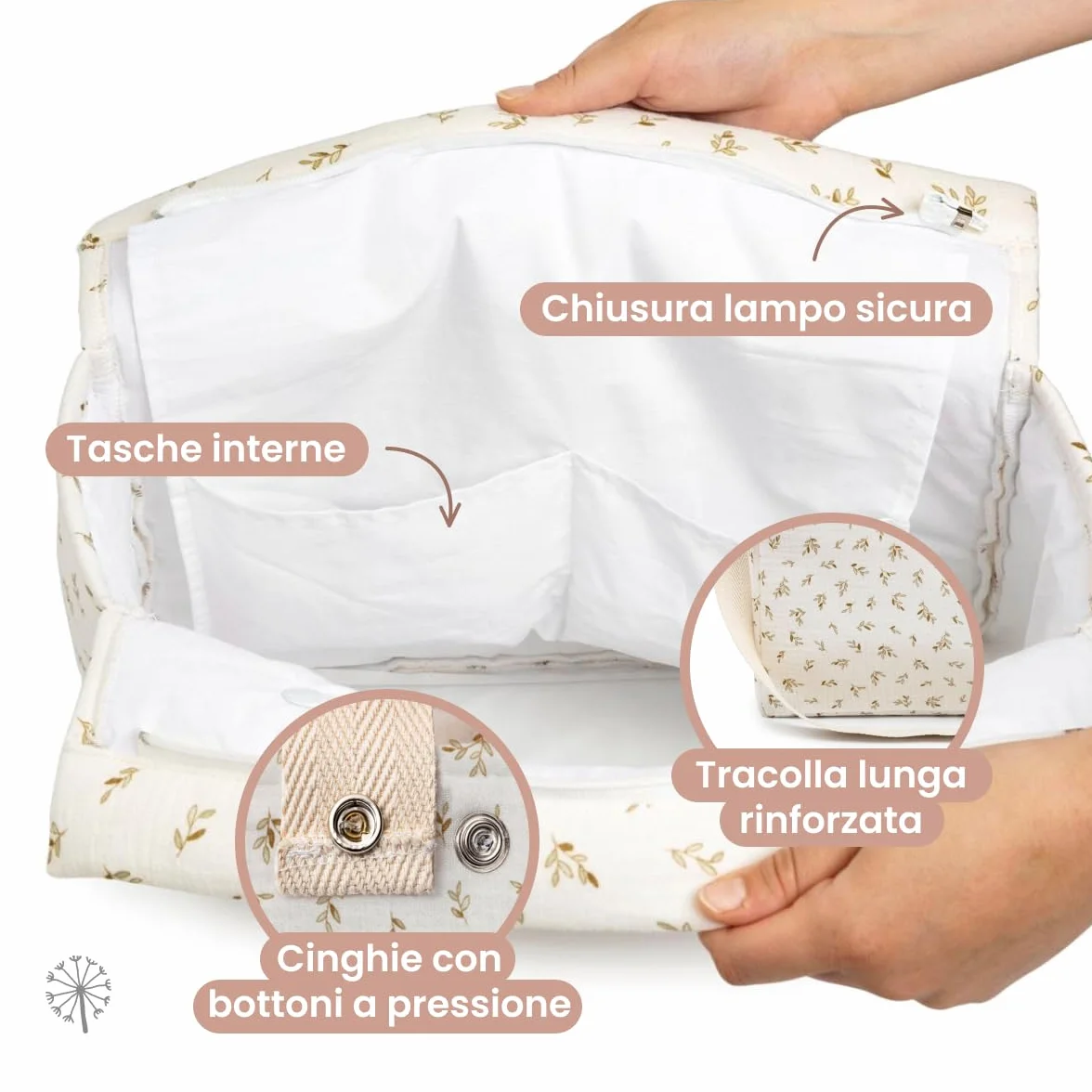 MIMUSELINA Borsa Passeggino Universale per Neonato con Ampia Capacità