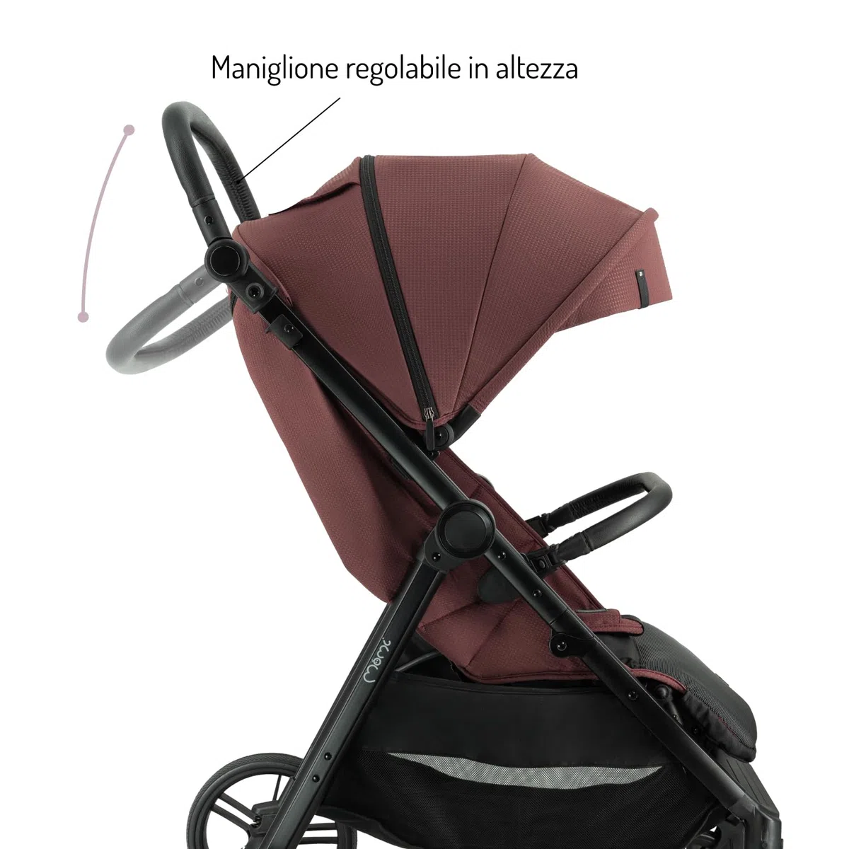 Il passeggino MoMi CLARA a partire da 6 mesi, fino a 22 kg di peso corporeo, cinture di sicurezza a 5 punti, coprigambe, portabicchieri, cestino per la spesa, borsa, zanzariera, telo parapioggia