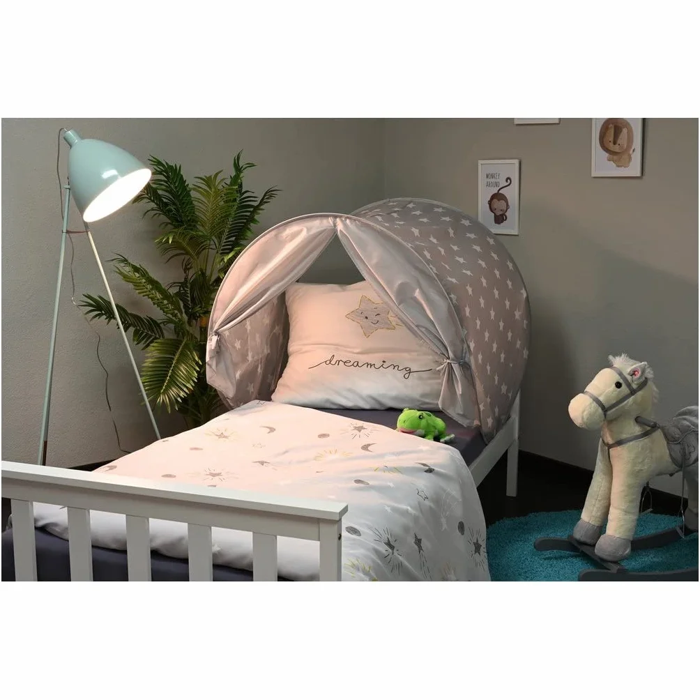 Tenda da letto Grey White Stars, grigio, bianco 55180
