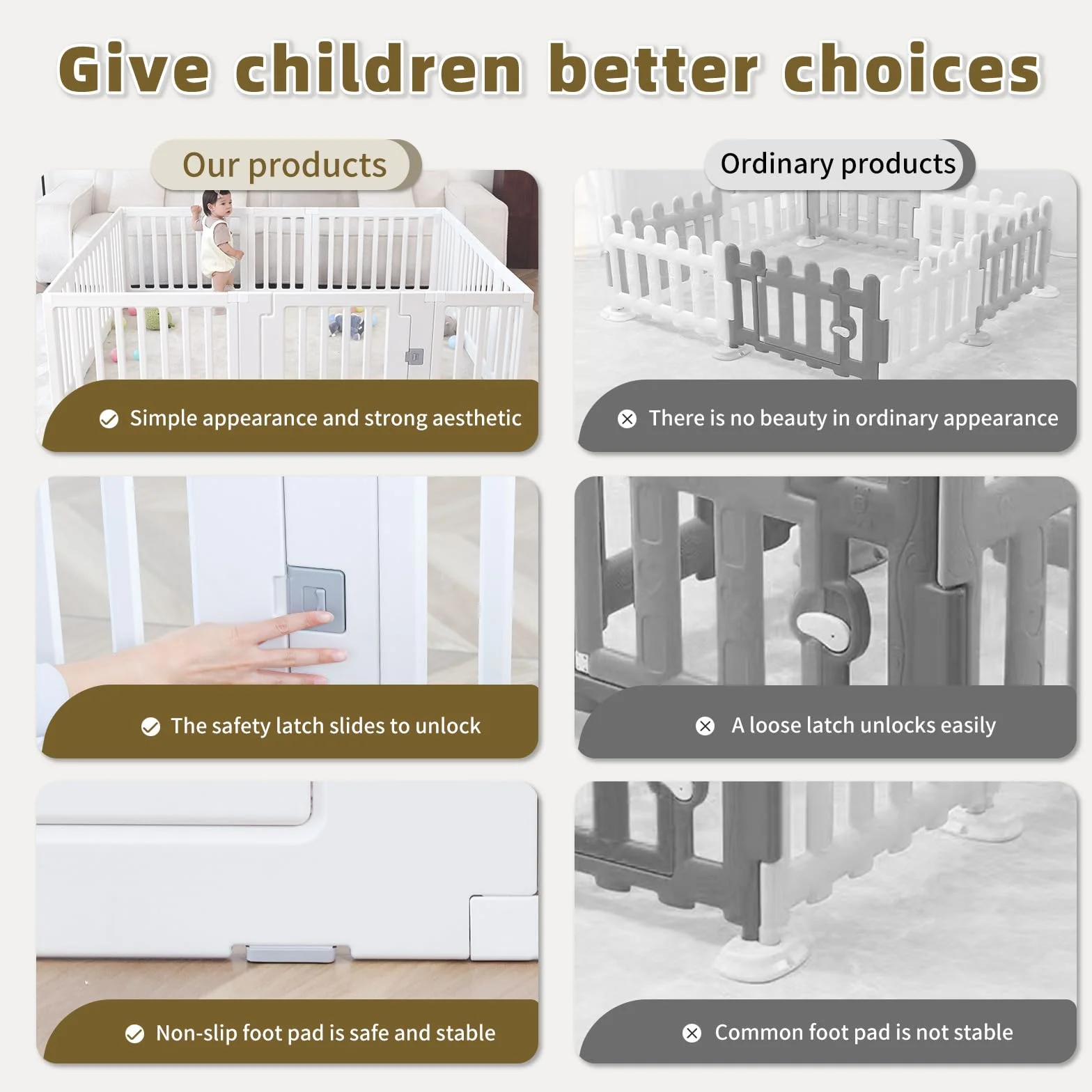 Box per Bambini Pieghevole Recinto Sicurezza Barriera Giochi Protezione 150 x 180 cm