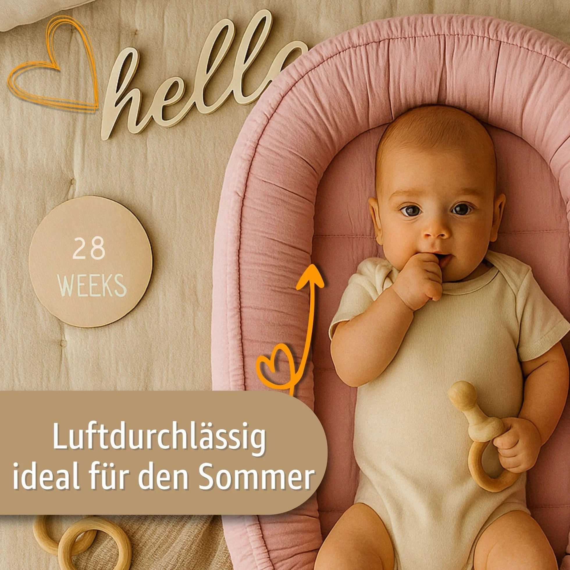 Mussola Riduttore lettino neonato 90x50 cm baby nest trasportabile nido culla antisoffoco Salvia