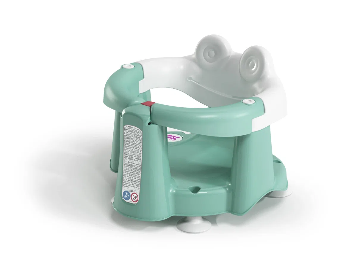 OKBABY - Crab - Seggiolino da Bagno apribile per Bagnetto Neonato 6-15 Mesi (13 kg) - Azzurro
