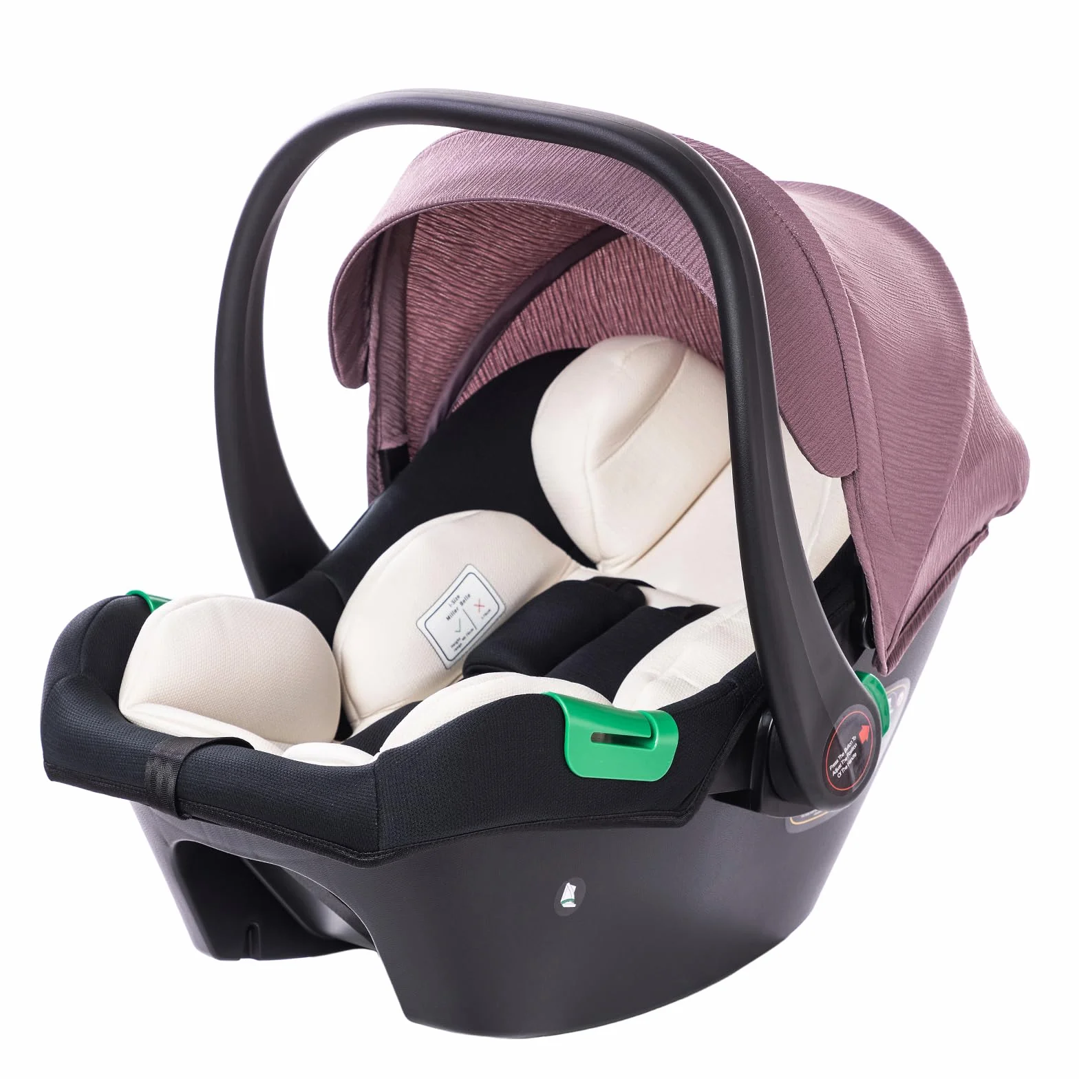BEBBY Passeggino trio 3 in 1 Cannuccia Portatile Pieghevole Alto Telaio Alluminio Neonato (D2-Purple, H2-D)