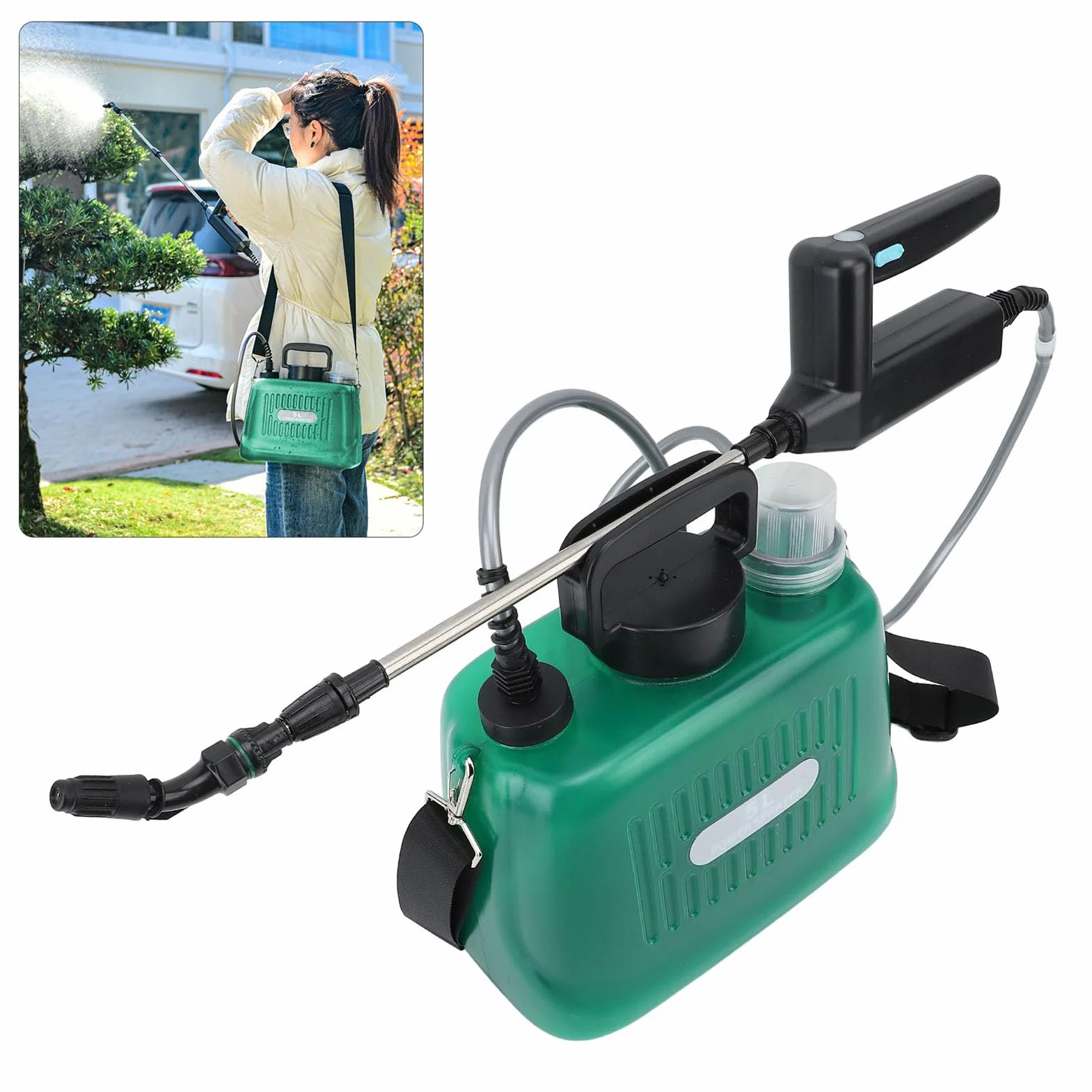 Spruzzatore Elettrico Portatile 5L 2000 mAh Automatico a Lungo Raggio