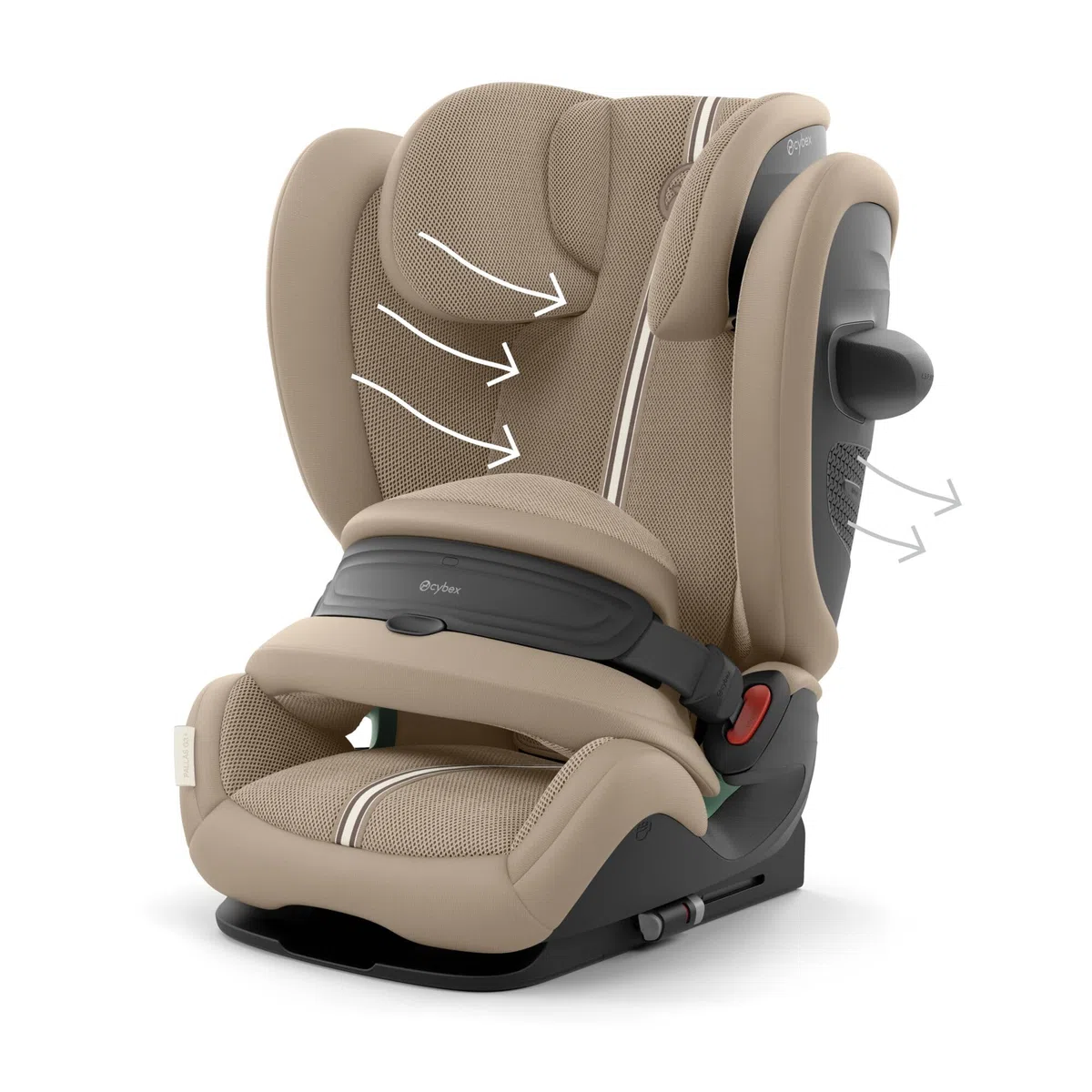 CYBEX Gold Pallas G3 i-Size Plus Seggiolino Auto , 76 - 150 cm, da circa 15 mesi a circa 12 anni (da circa 9 a 50 kg), Almond Beige