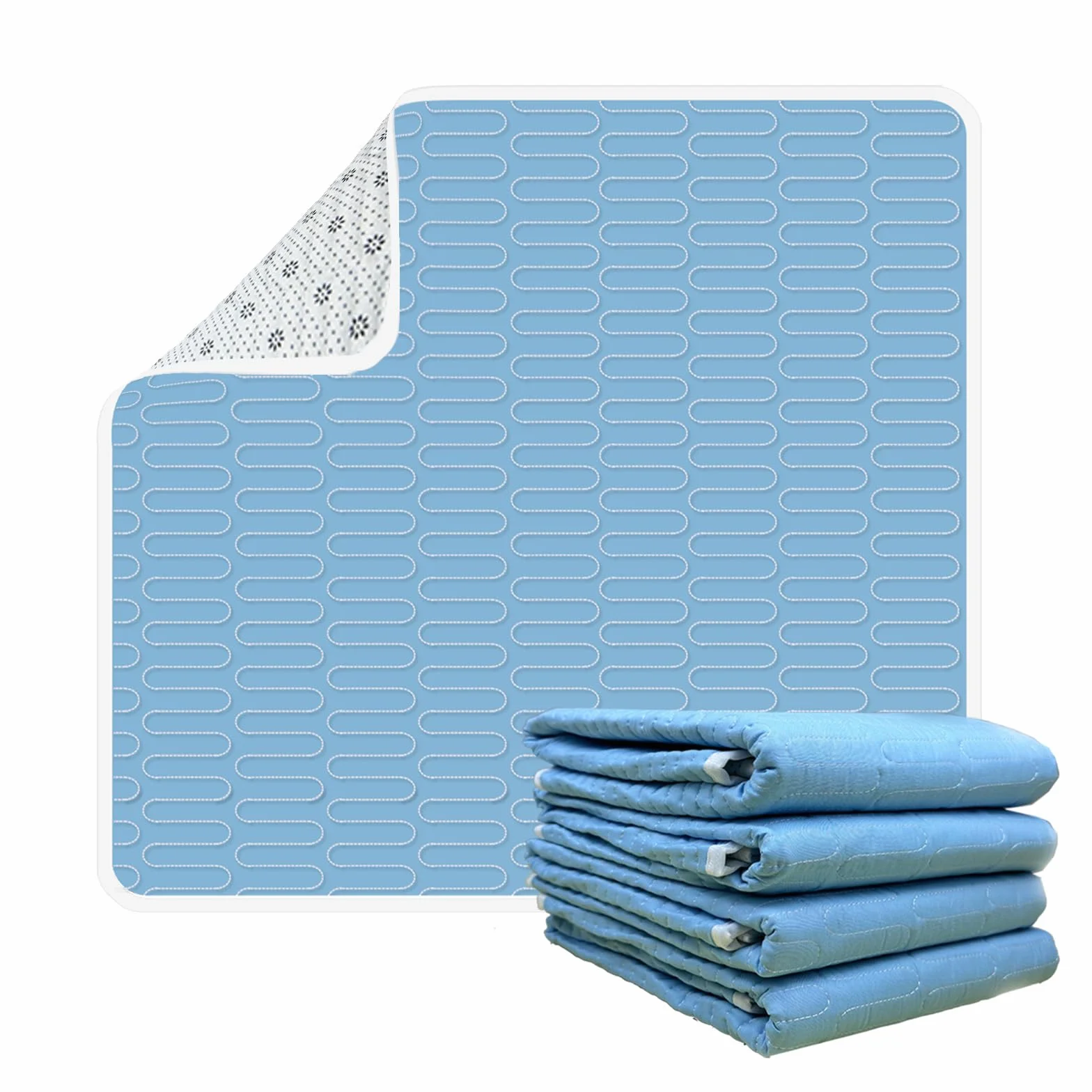 85x90cm Cuscinetti letto per incontinenza(Set di 4), Lavabile e Riutilizzabile Materasso Impermeabile Pad, Pee Pads per Adulti, Bambini, Anziani e Animali domestici