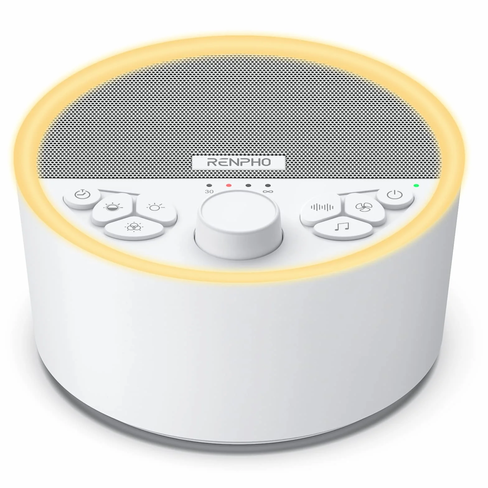 Renpho Macchina Rumore Bianca, con luce notturna per il sonno del bambino, macchina per il sonno senza loop 29 Hi-Fi, suoni rilassanti per rilassarsi, white noise machine per bambini, adulti