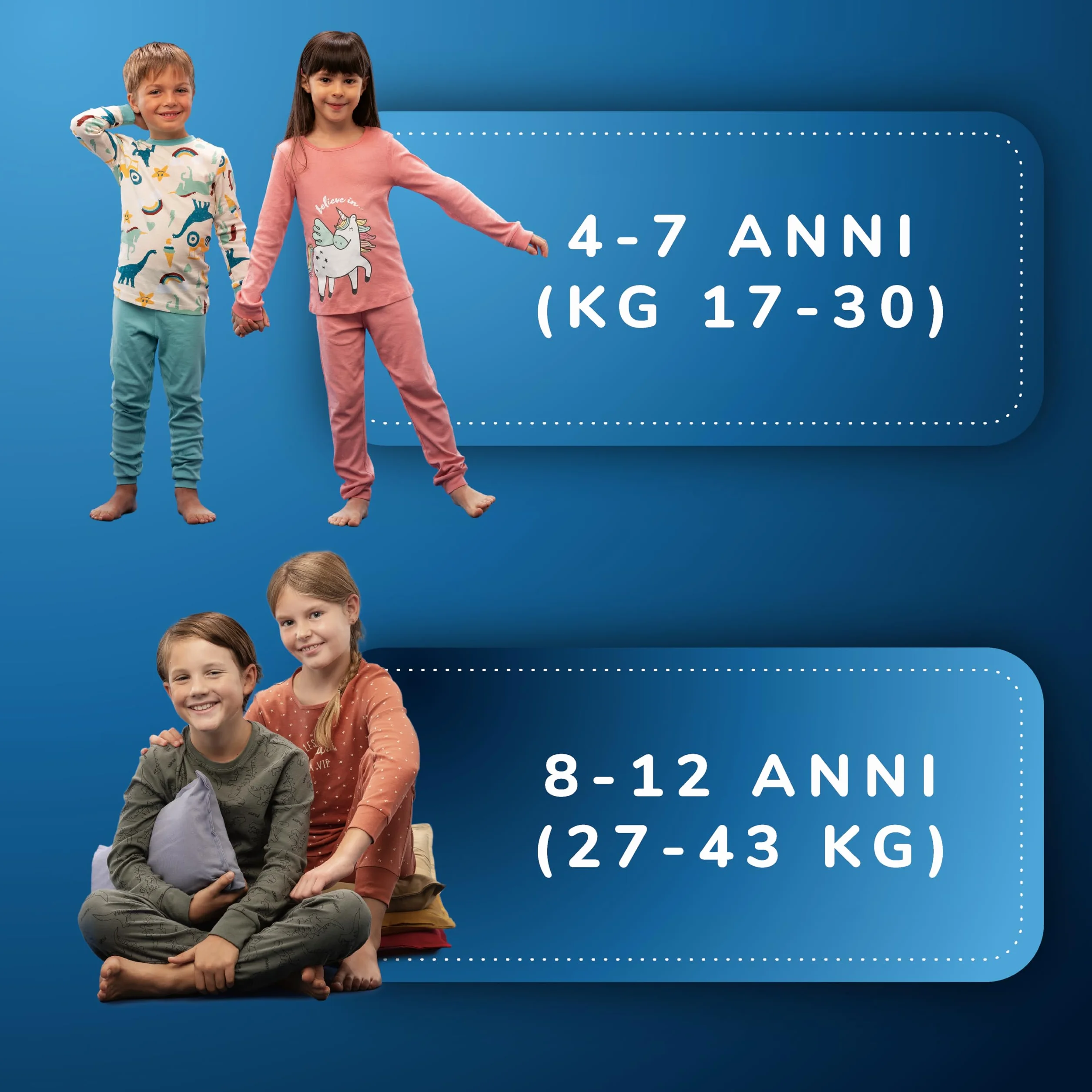 Pampers Il Salva Pigiamino 8-12 anni L/XL (27-43 kg) Enuresi Notturna 54 Pannolini Bambino