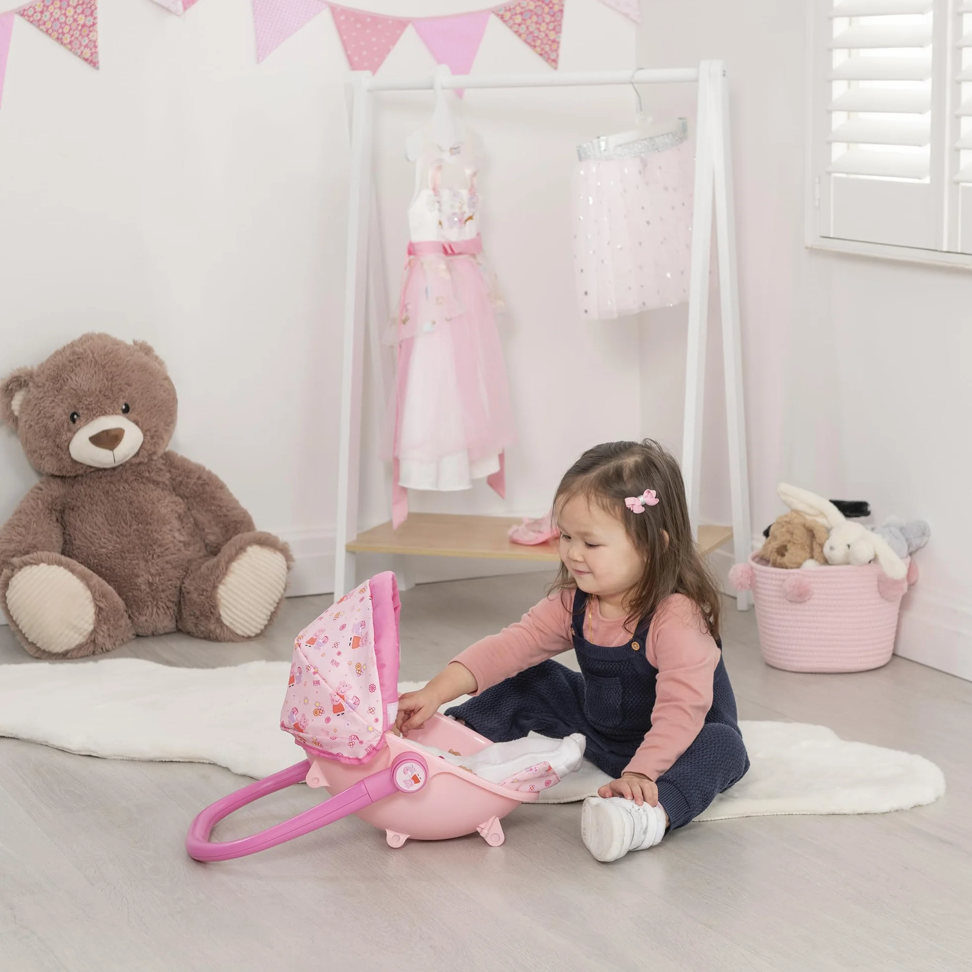 Peppa Pig Passeggino 4 in 1 My First Carrozzina intercambiabile culla seggiolone giocattolo bambini 18 mesi+