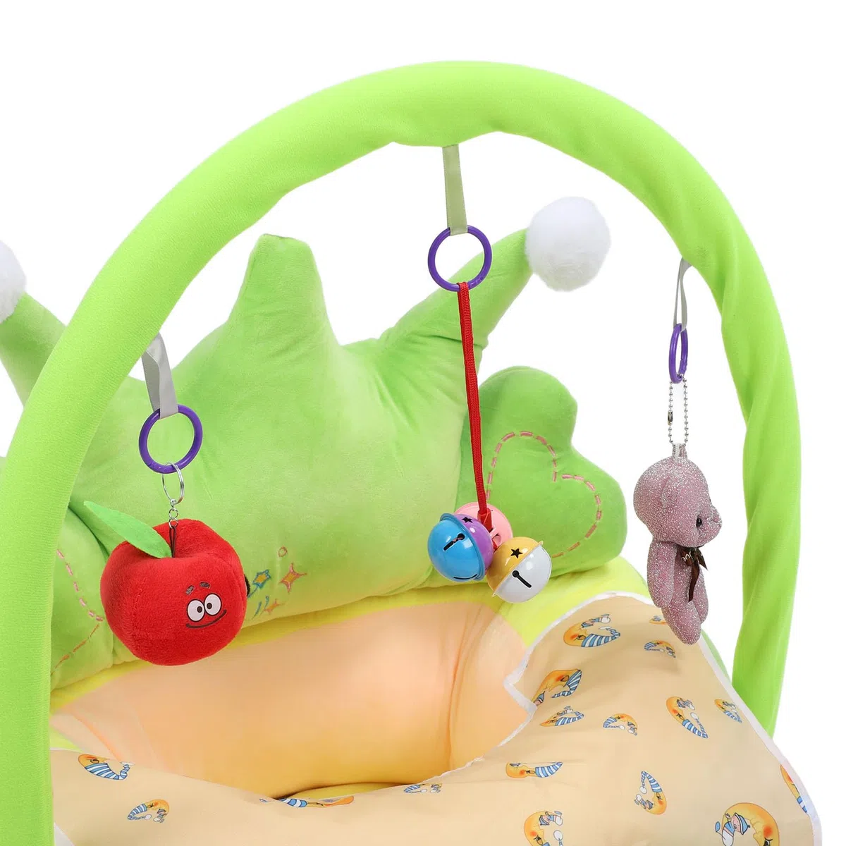 Il Morbido Seggiolino di Supporto per Bambini in Peluche Mantiene la Postura Seduta Comoda Imparando a Sedersi Sulla Sedia per Neonati e Bambini Piccoli (GREEN)