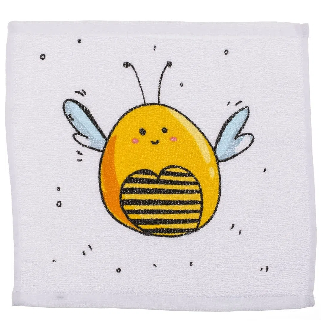 Bada Bing Set di 12 asciugamani magici a tema ape – Guanti magici in cotone con gancio, asciugamano magico per bambini, circa 30 x 30 cm, 4 scomparti, regalo di compleanno