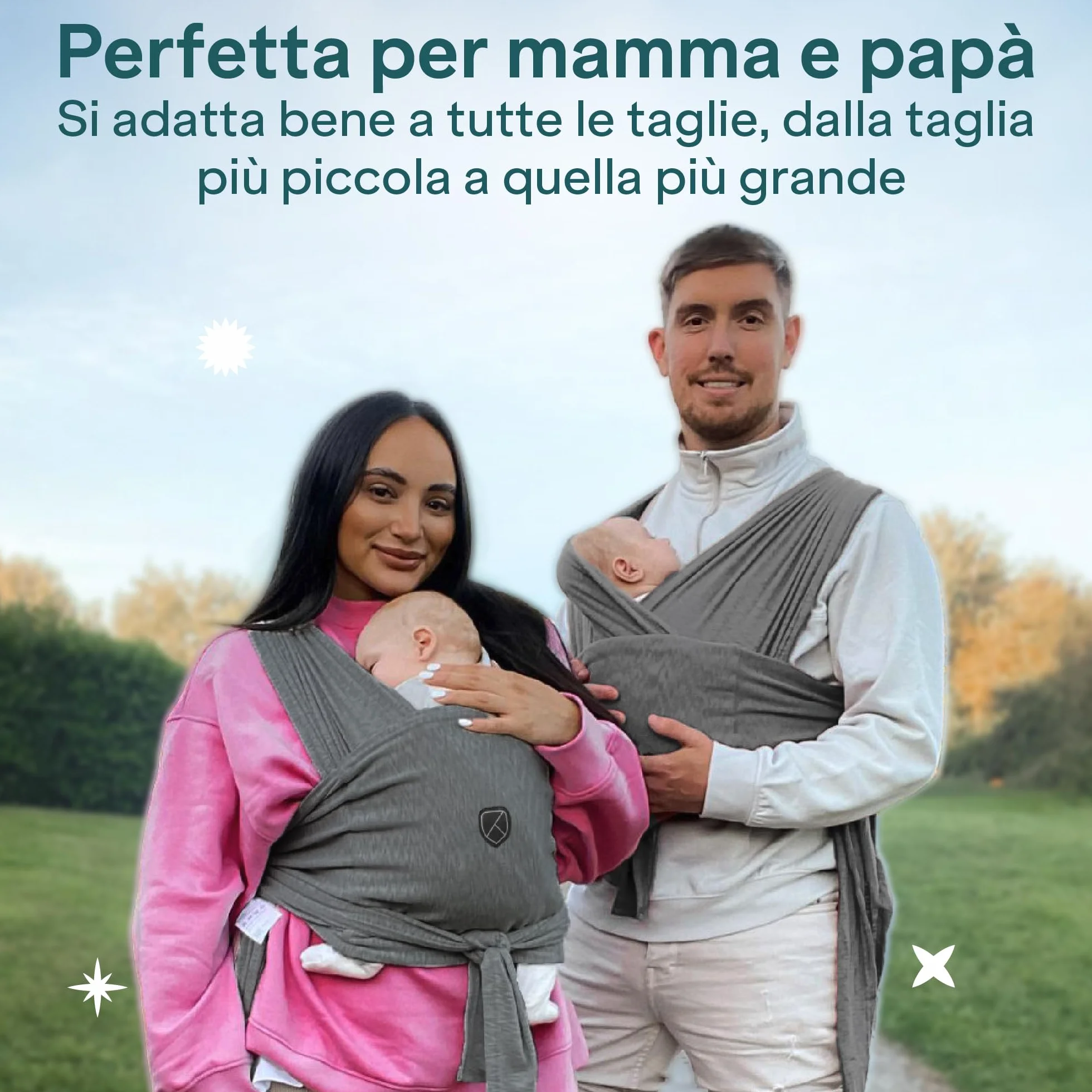 Koala Babycare Fascia Porta Bebe Neonato Regolabile Unisex Marsupio Neonati Multiuso Fino a 9kg Antracite
