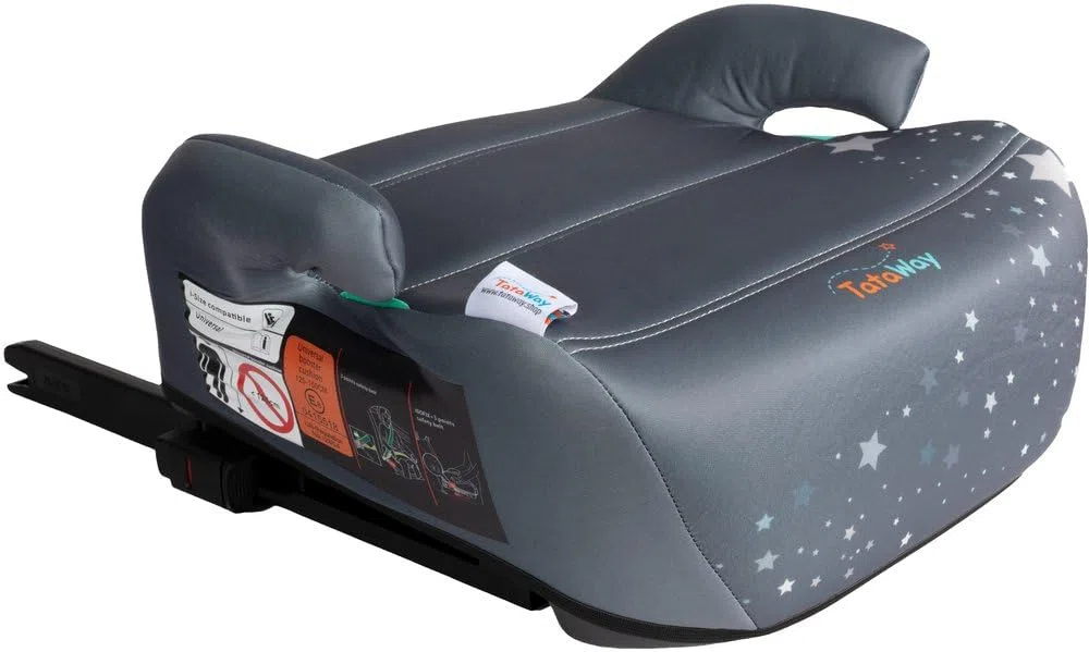Seggiolino Alzatina Auto Bimbi Nero I-Size ECE R129, Rialzo Bimbi 125-150 Cm, 22-36 Kg, 6-12 Anni, Gruppo 3, Facile Da Trasportare - Sfoderabile E Lavabile