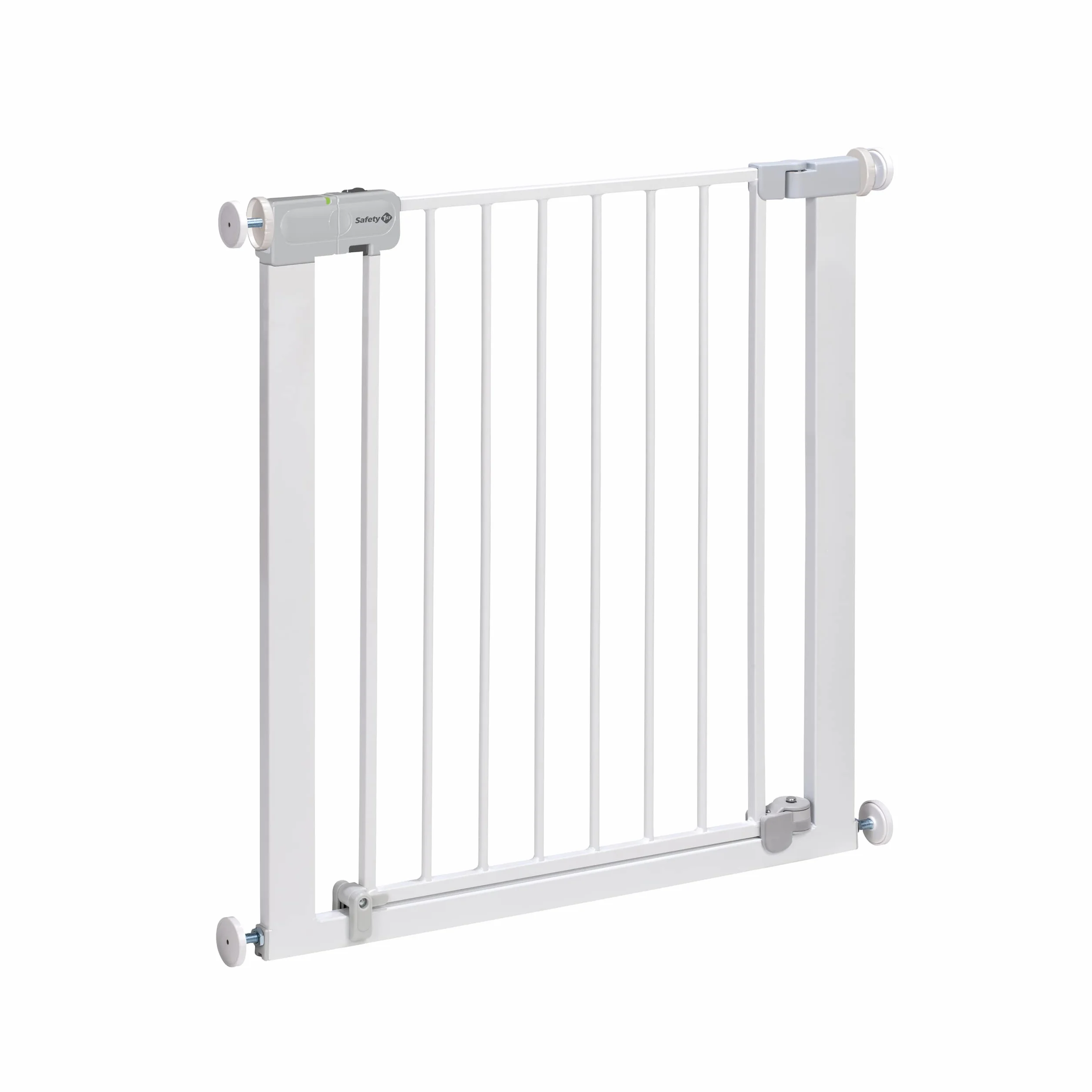 Safety 1st Auto Close Cancello di Sicurezza per Bambini, Chiusura Automatica, 73-80 cm, Estensibile fino a 136 cm, Metallo Bianco