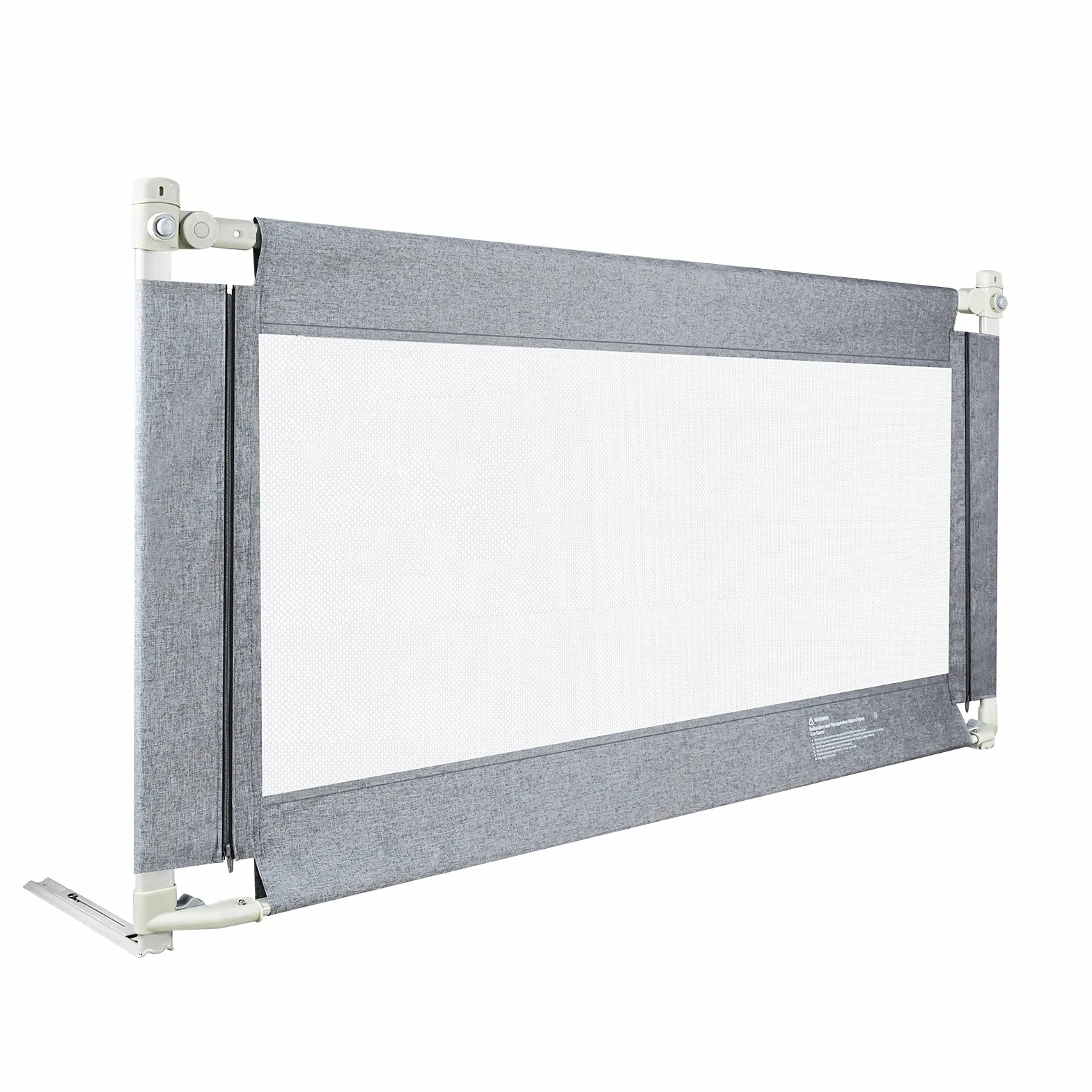 LZQ Sponde letto Bambini e per Genitori, Sponda Sbarra Altezza Regolabile, Barriera di Sicurezza, 150 x 70 x 25 cm, Metallo, Bianco