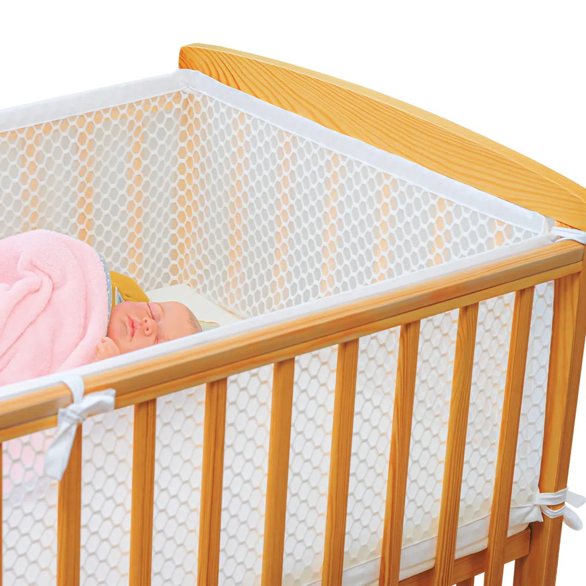 Paracolpi Lettino Traspirante Certificati OEKO -TEX - Paracolpi Lettino Neonato per letto per bambini 60x120cm - Paracolpi per Lettino in Rete 3D - Certificato SH025 189908 rilasciato da TESTEX