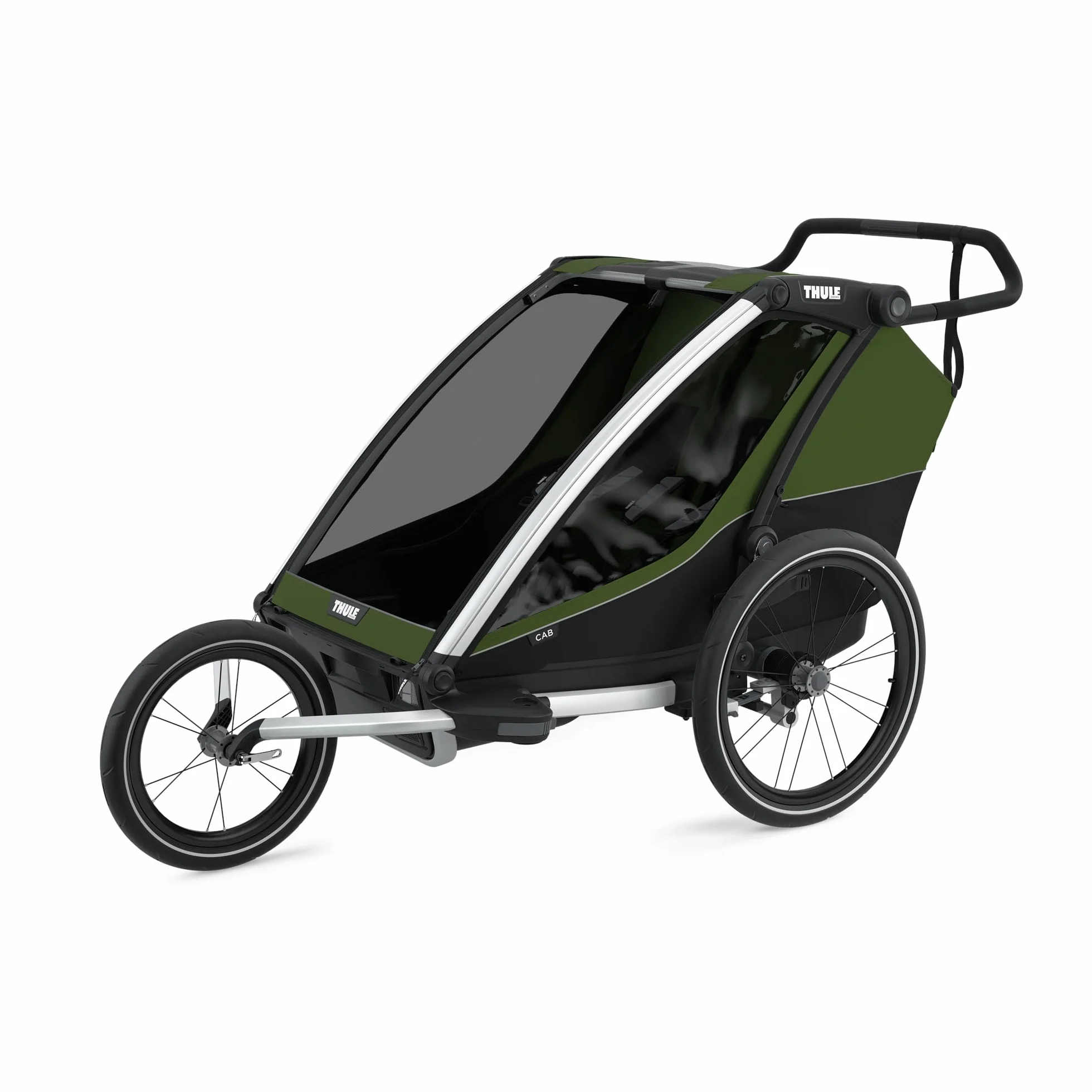Thule Chariot Cab Rimorchio Per Bici Multisportivo Aluminum/cypress green, One-Size